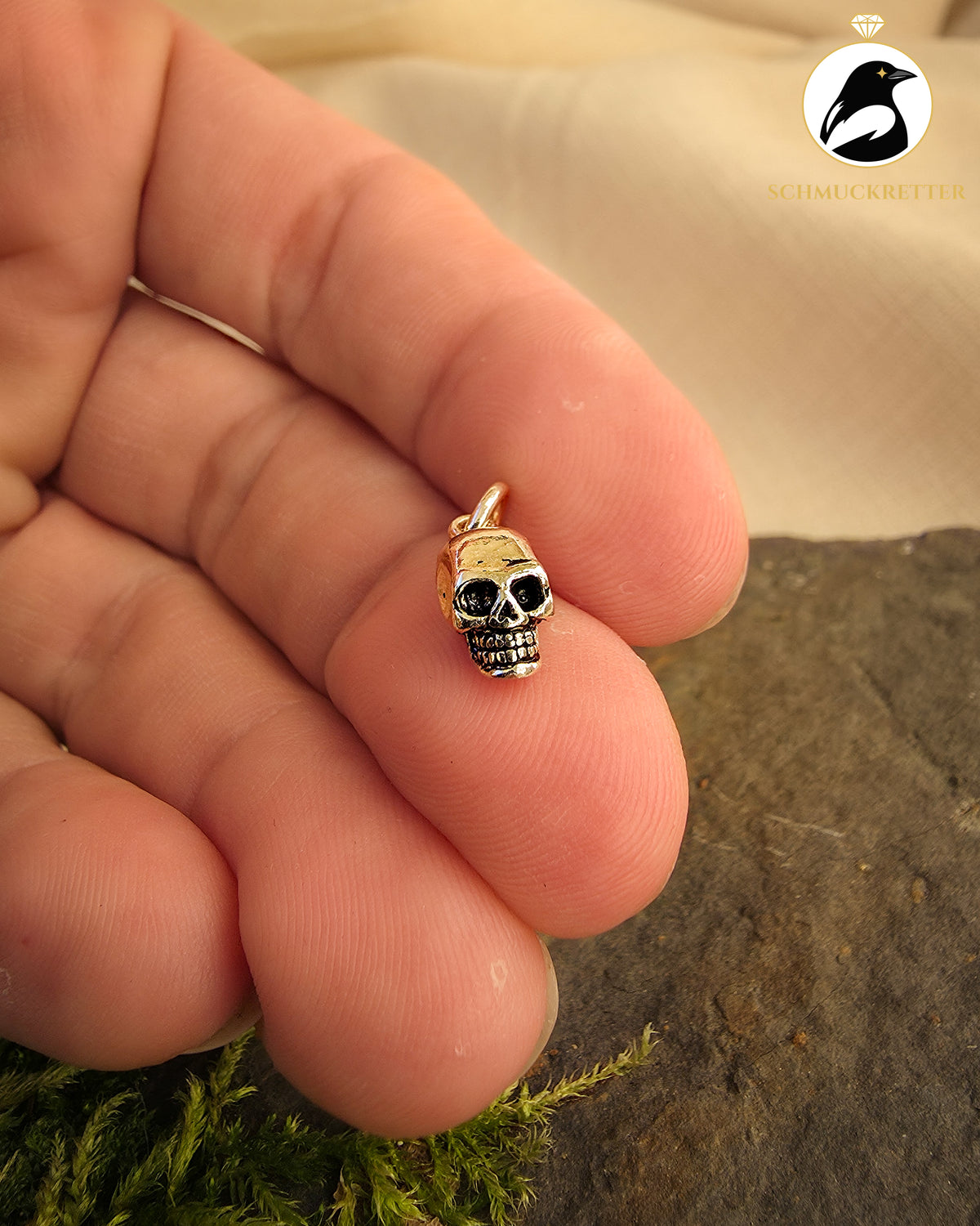 Anhänger Totenkopf aus 925 Silber