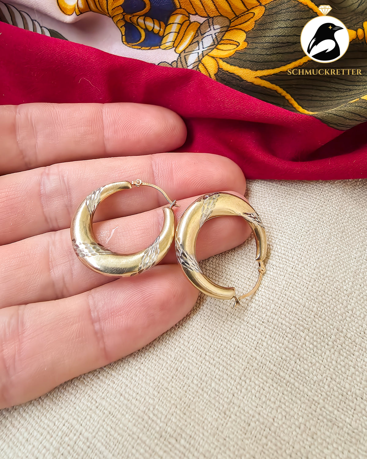 Creolen aus 375 Gold, bicolor - *Anmerkung beachten*