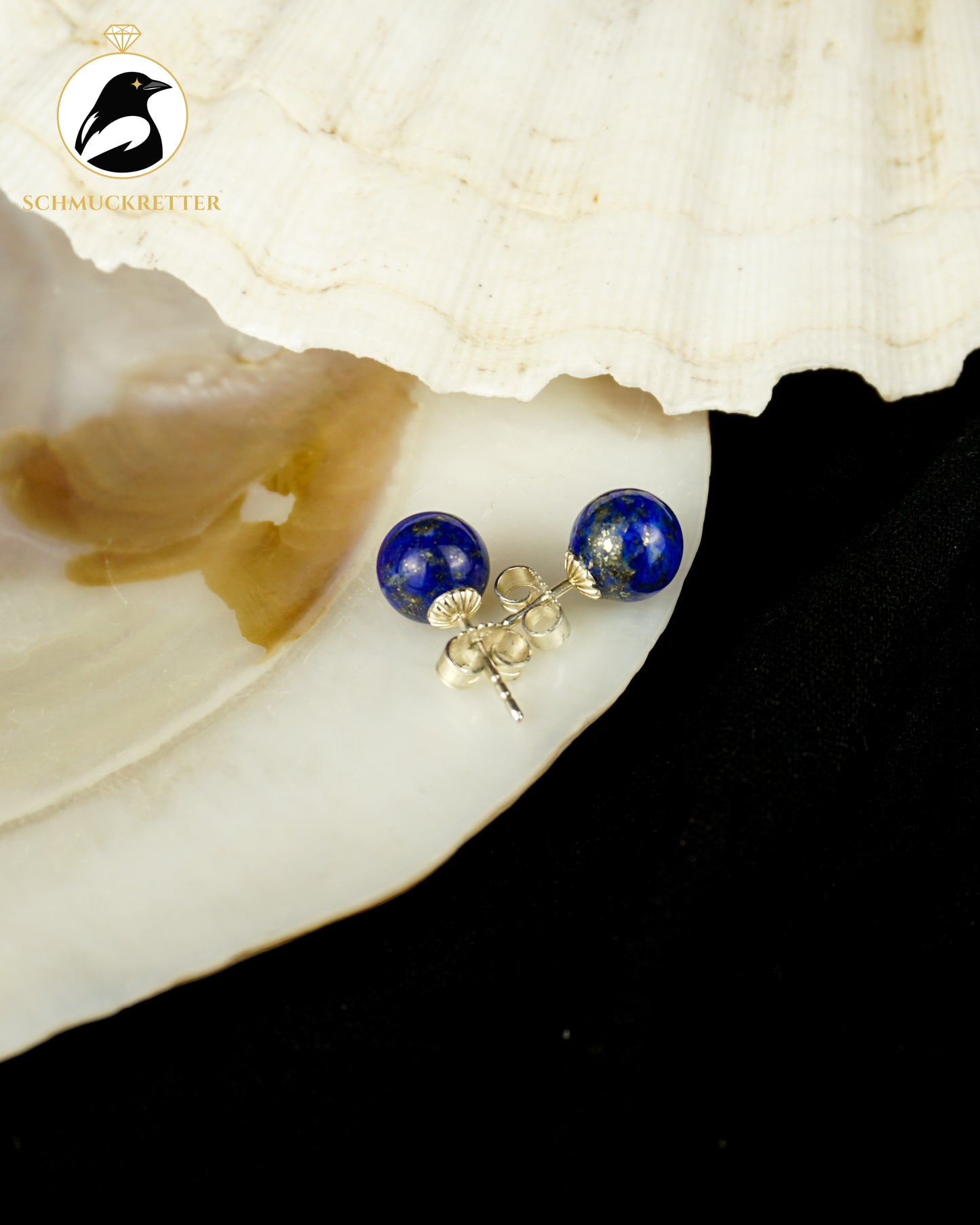 Lapislazuli Ohrstecker in 925 Silber