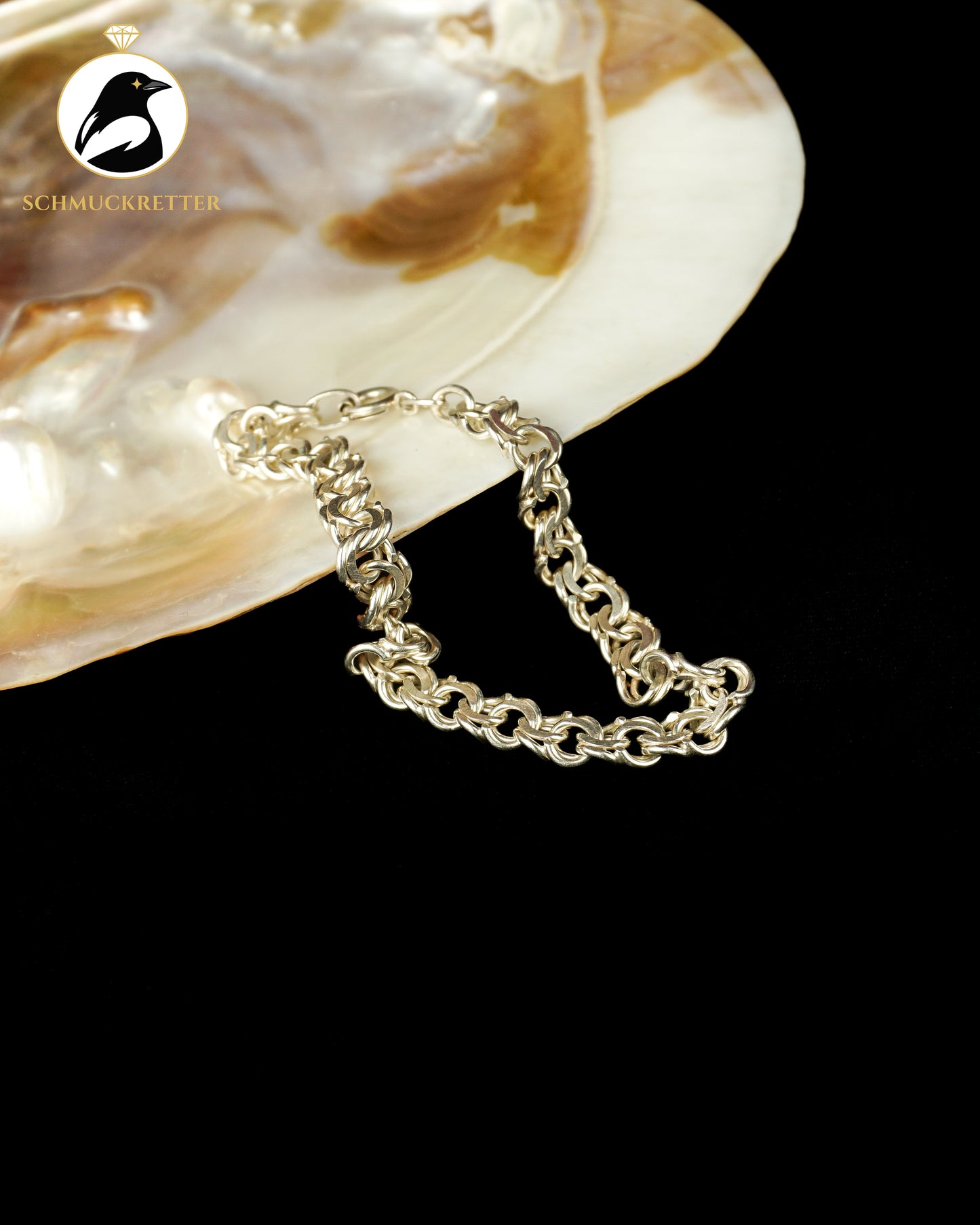 Doppelankerarmband aus 835 Silber - 19,5cm