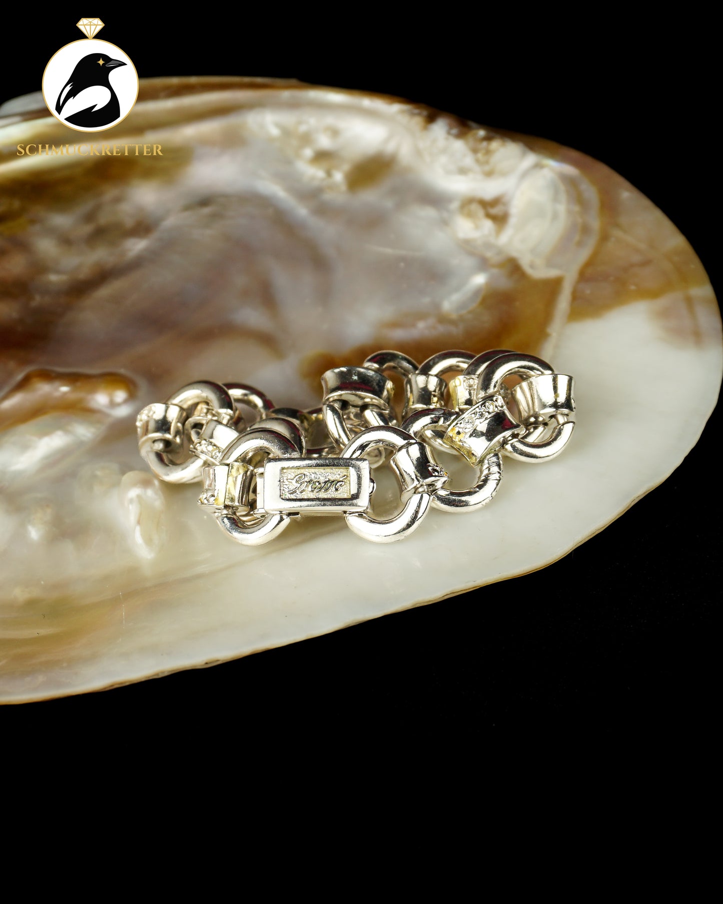 Grossé - Rhodiniertes Armband mit Strasssteinen