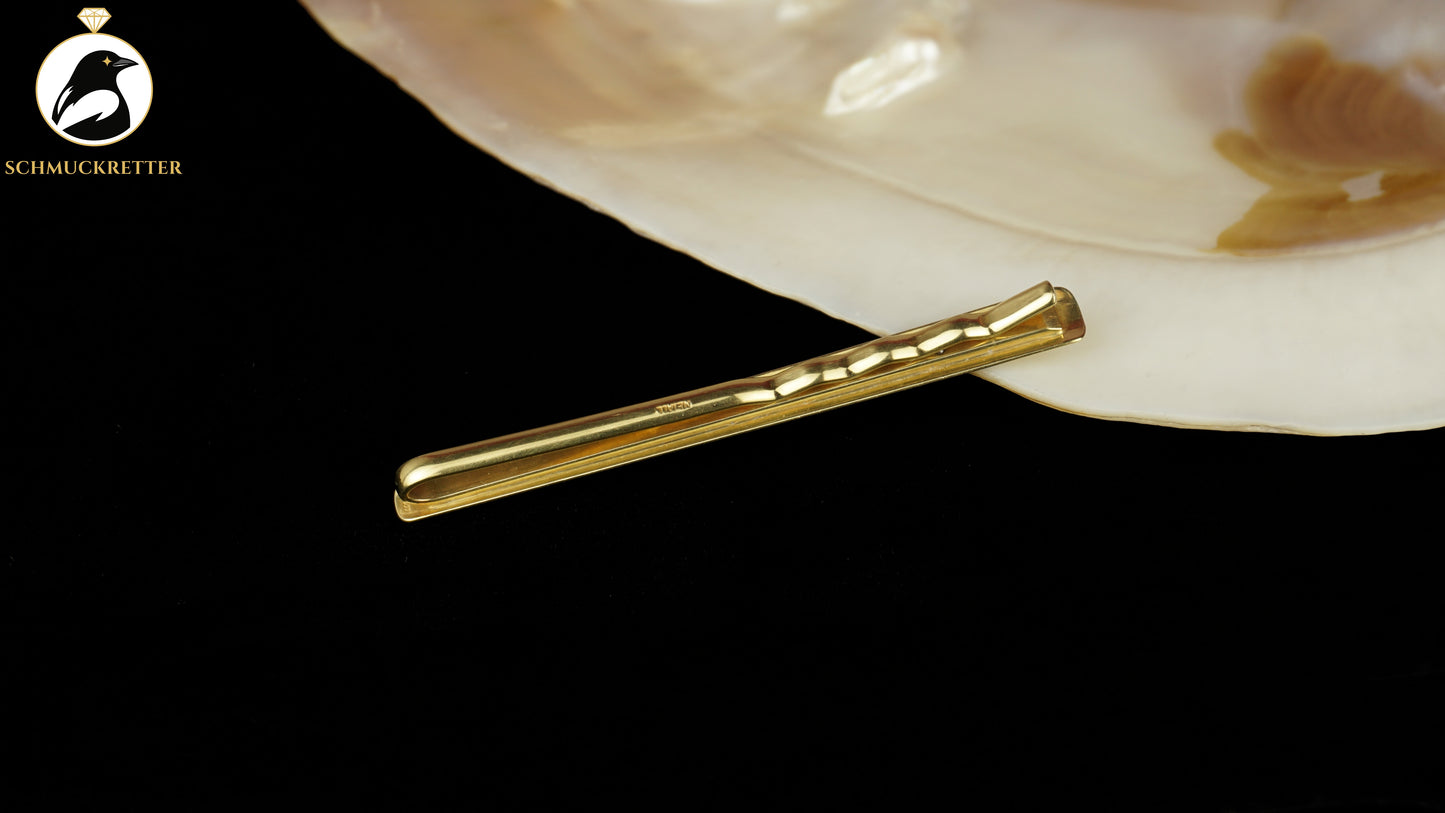 Krawattenklammer aus 333 Gold von Ferdinand Zerrenner, Pforzheim, SALE