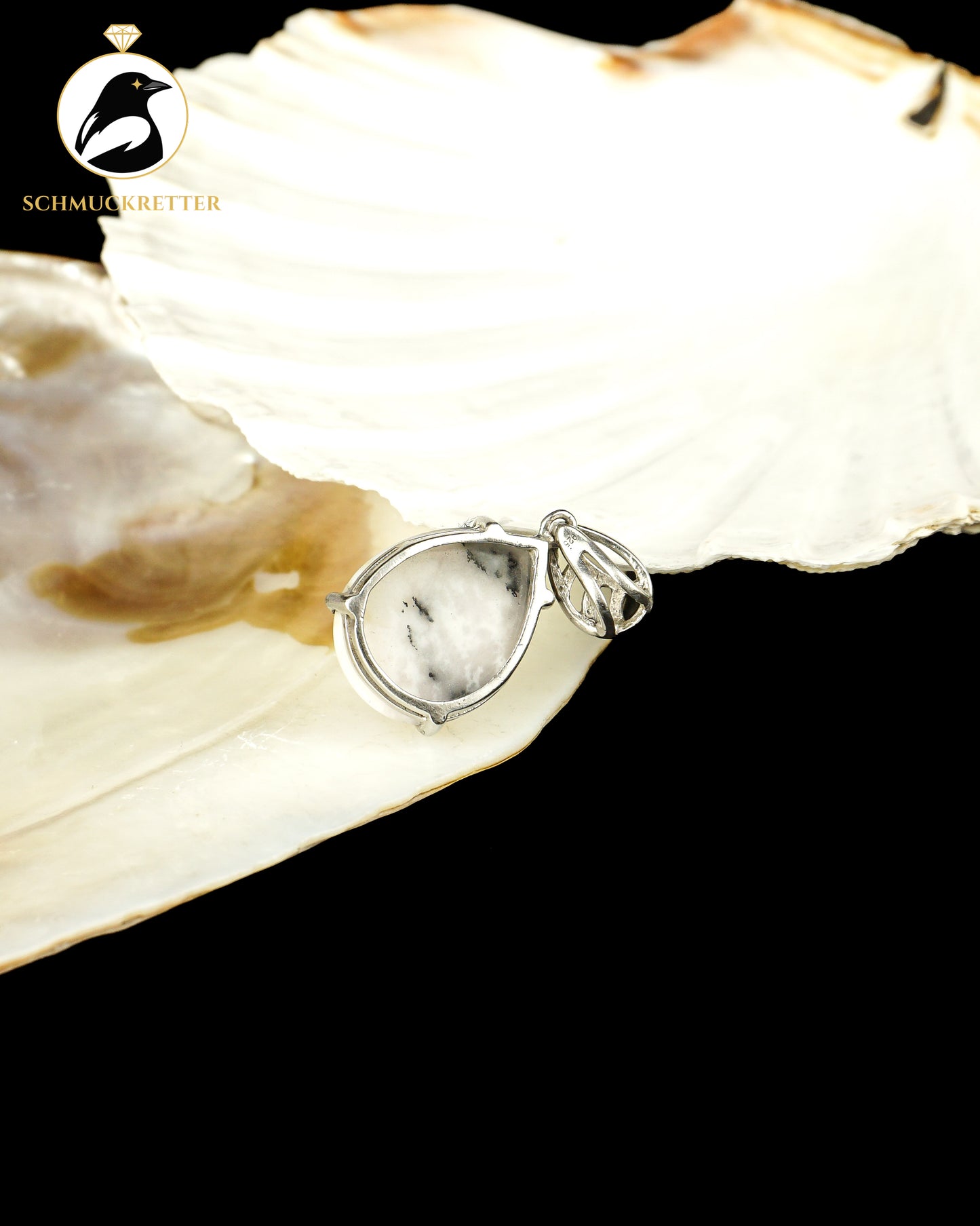 925 Silber Anhänger mit Dendritopal