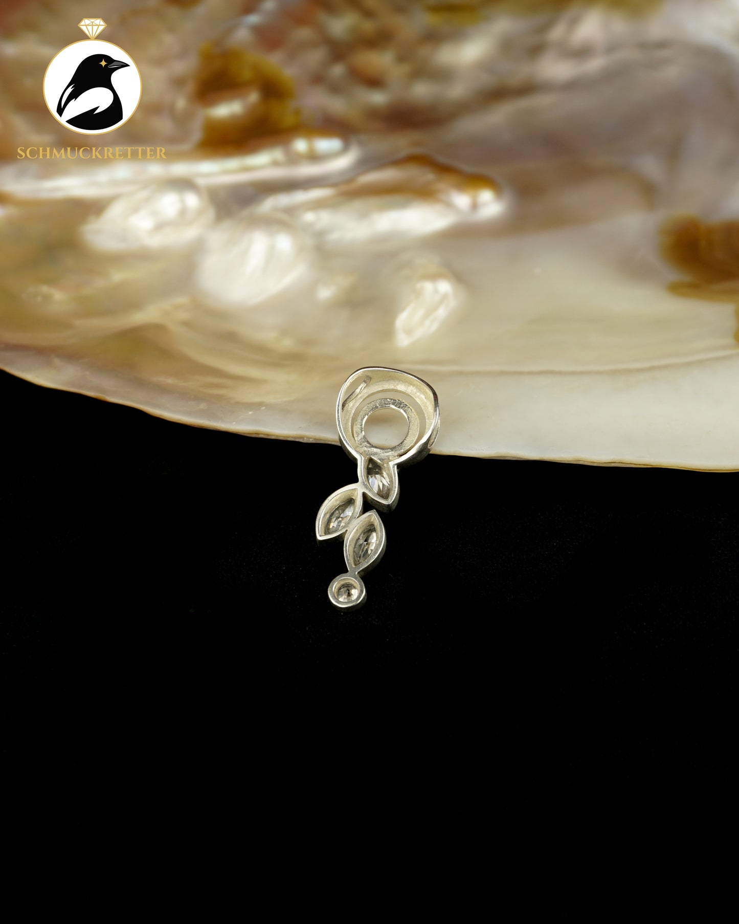 925 Silber Anhänger mit Zirkonia im Navetteschliff