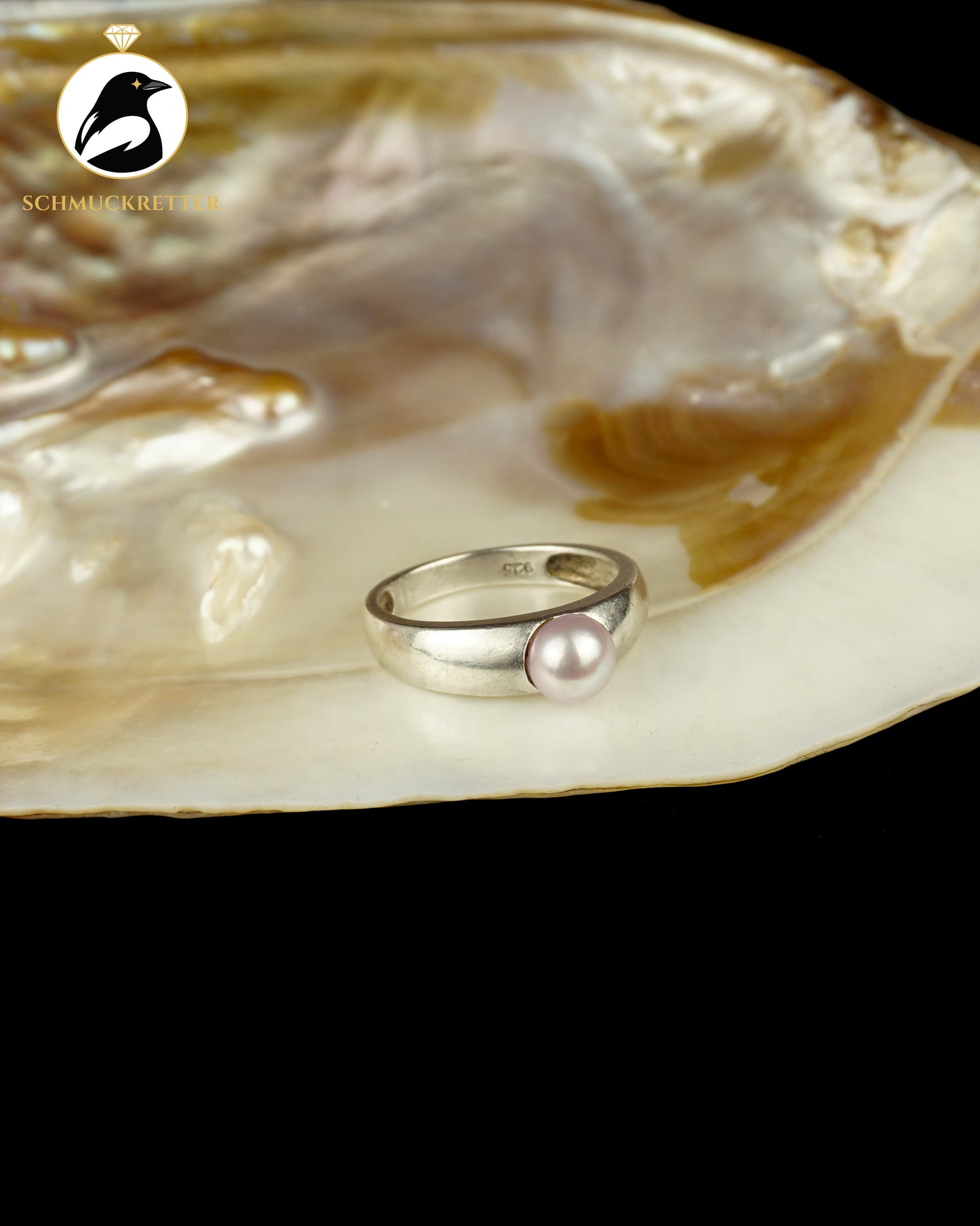 925 Silber Ring mit rosa Süßwasserperle, Gr. 60