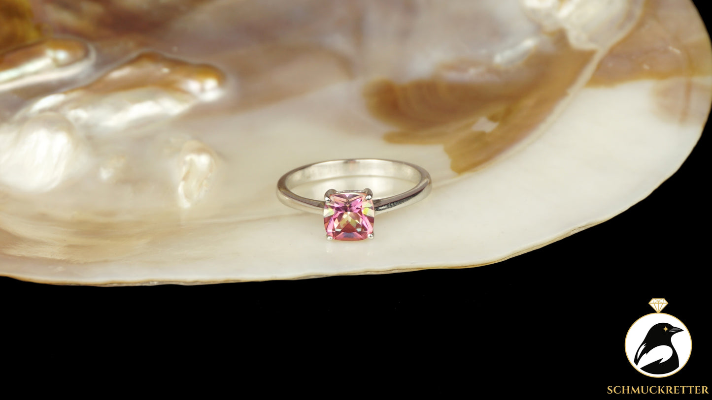 Ring aus 925 Silber mit Mystik-Topas - von Juwelo, Gr. 63, SALE