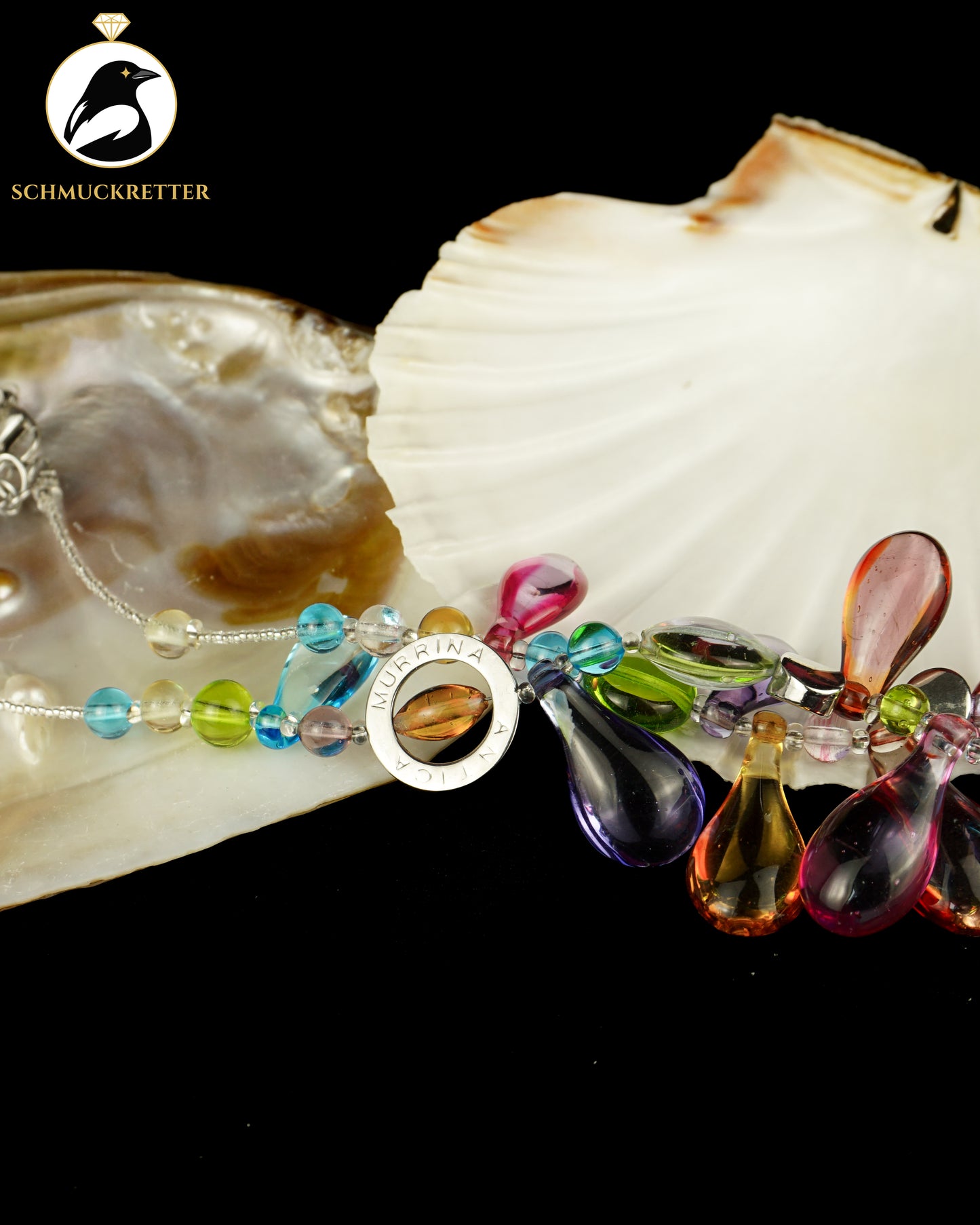 Farbentanz - Muranoglas Collier von Antica Murrina