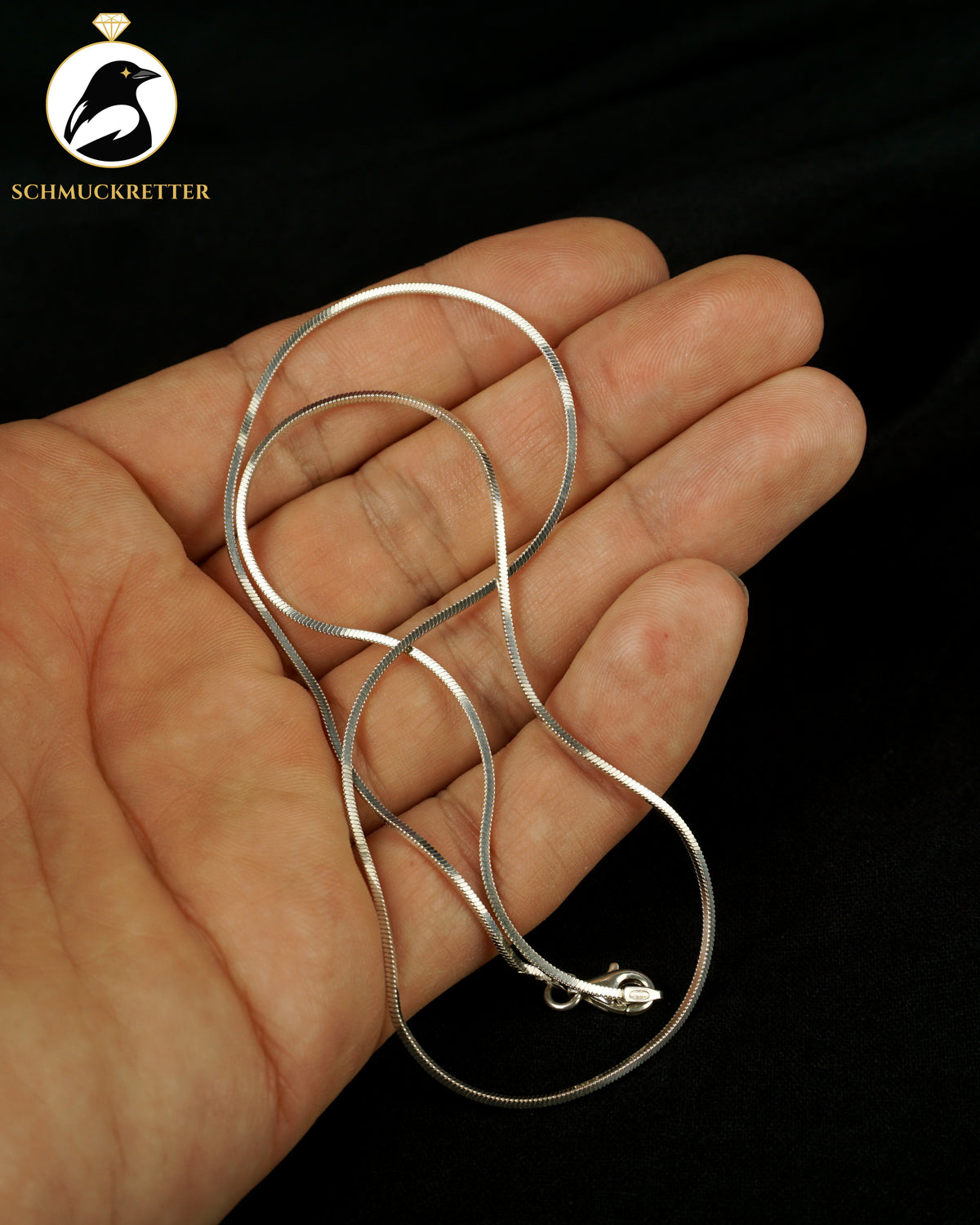 Viereckige Schlangenkette aus 925 Silber | Italien, 45cm