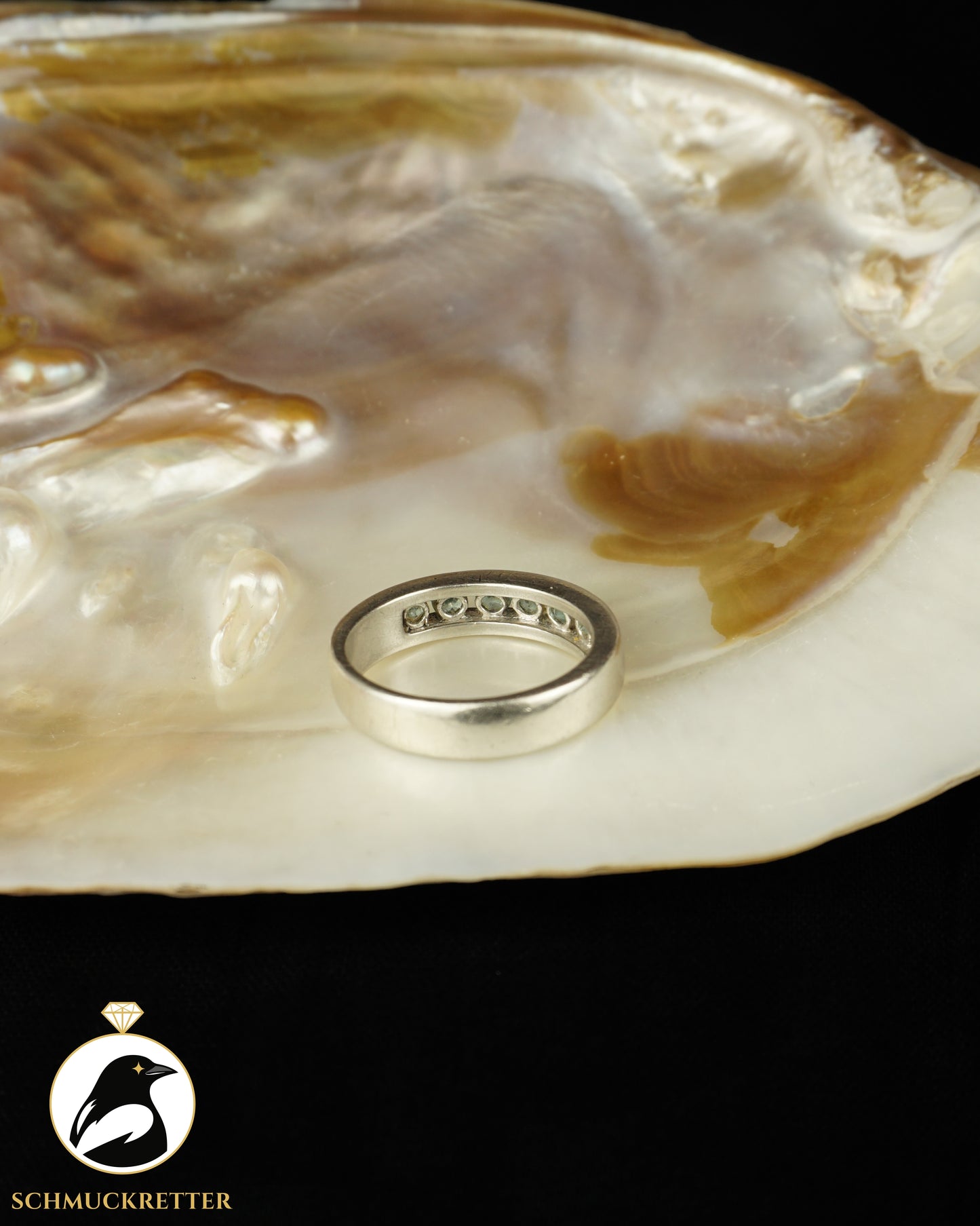 Ring mit blauen Zirkonia aus 925 Silber, Gr. 60 - von TCM, Tchibo, SALE