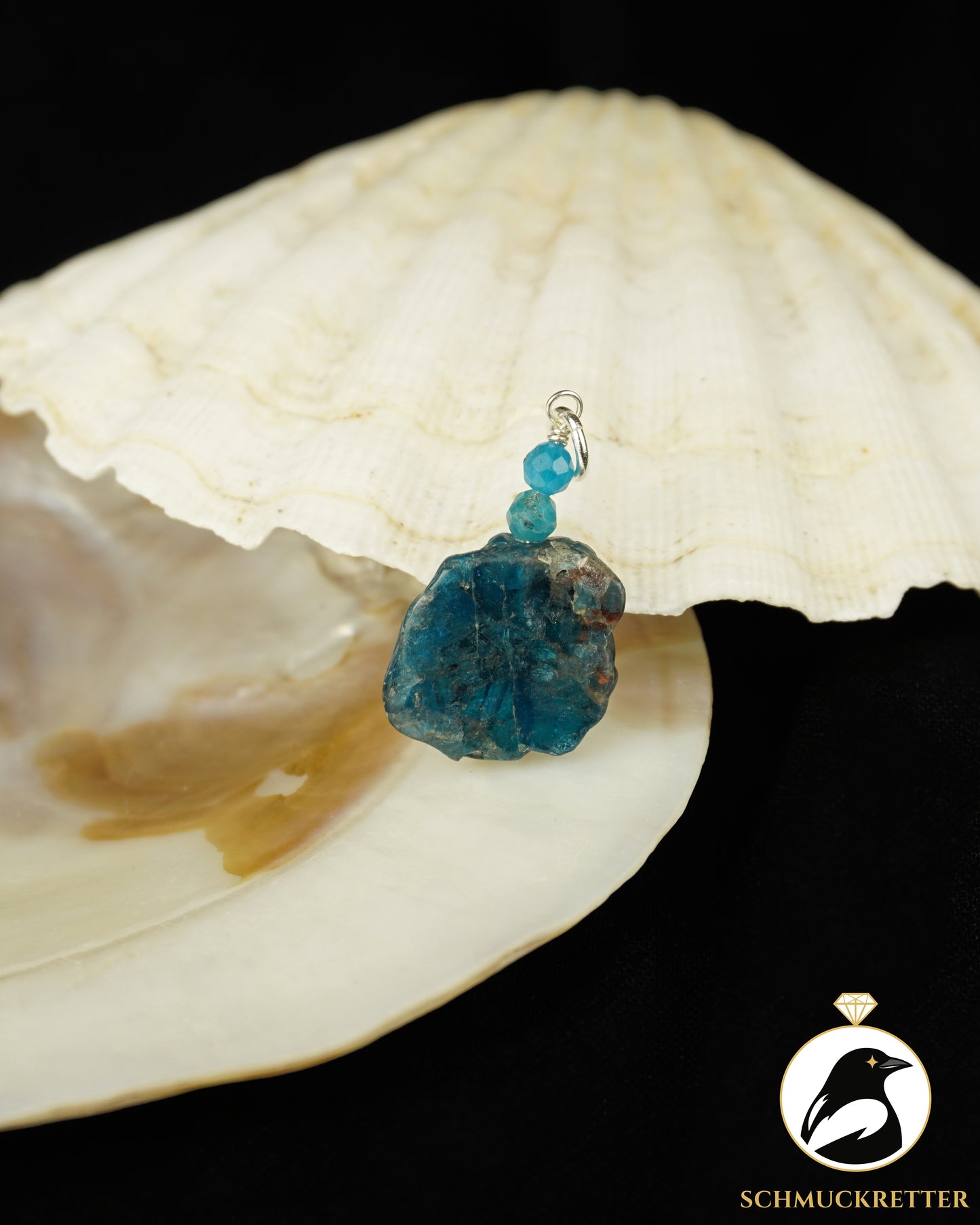Apatit Anhänger aus 925 Silber - Unikat