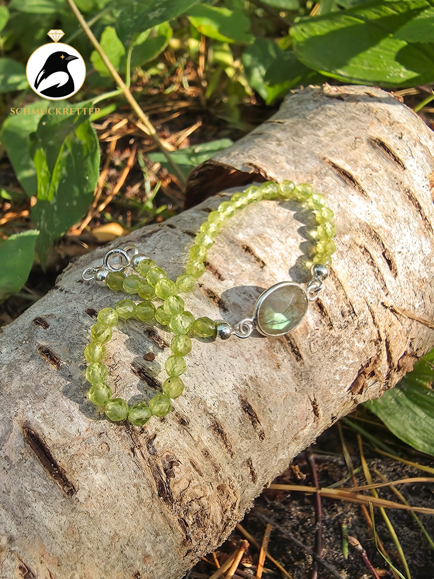 Armband | Zauneidechse | Peridot & Labradorit