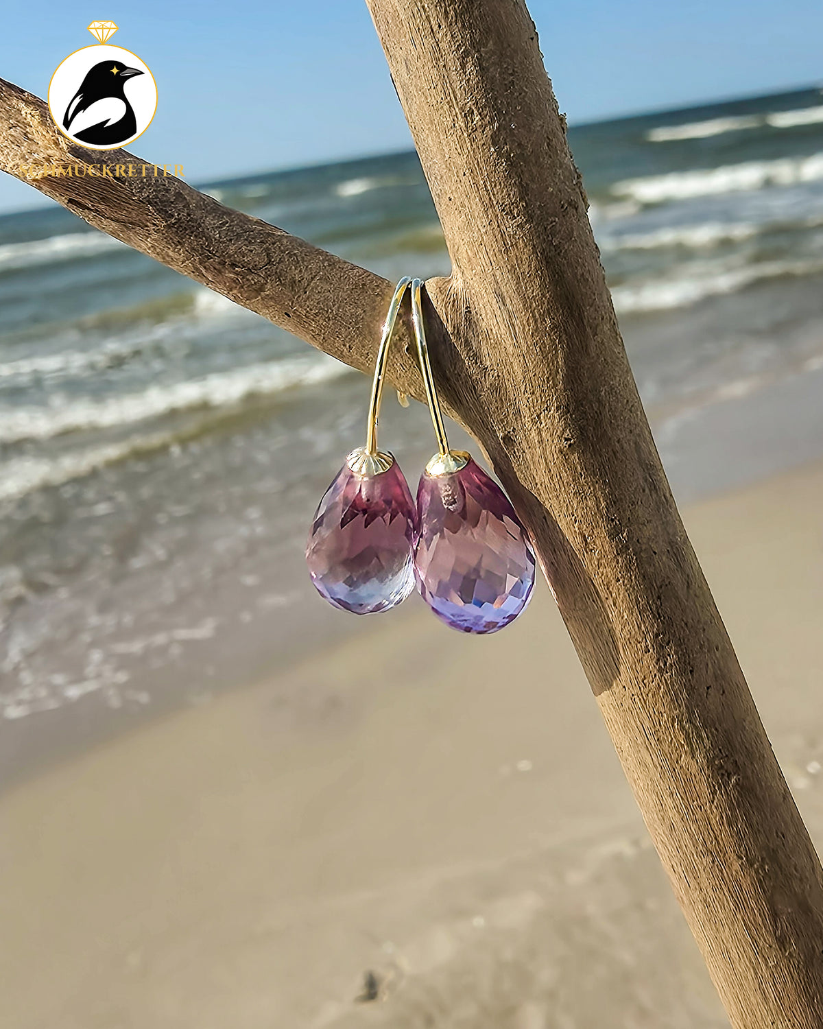 Facettierte Amethyst Ohrringe - 585 Gold