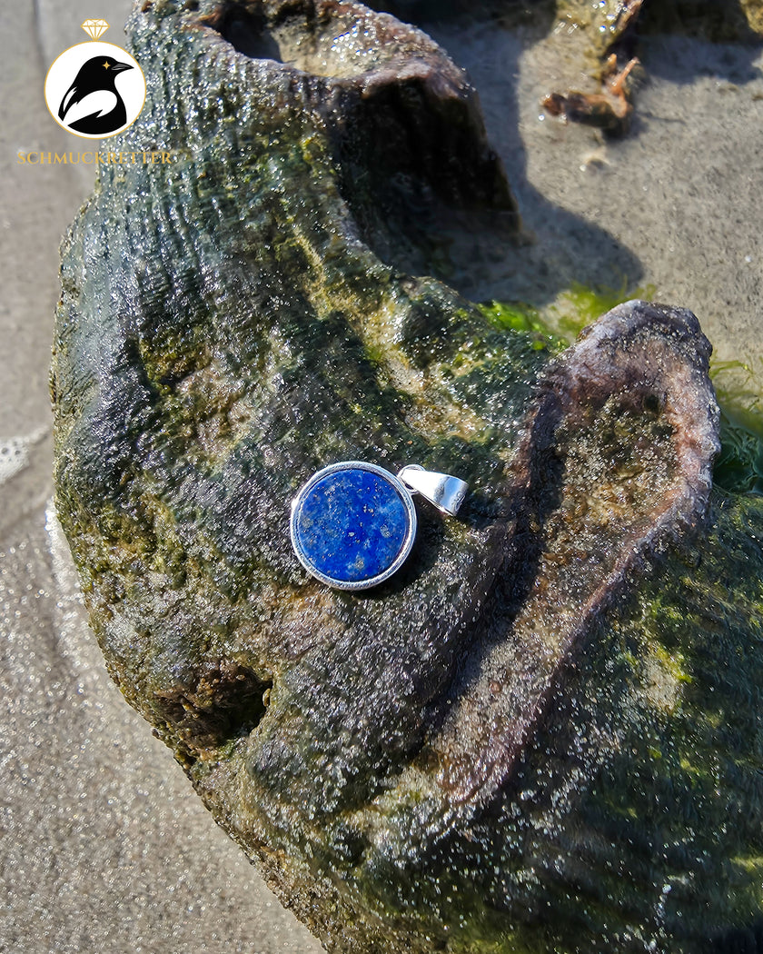 Lapislazuli Anhänger gefasst in 925 Silber