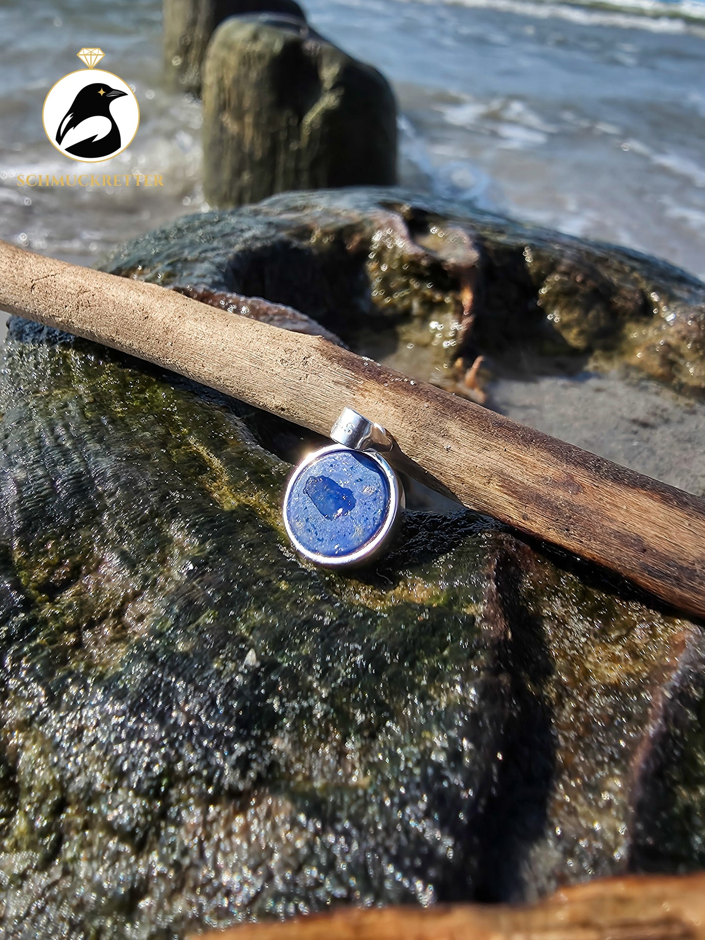 Lapislazuli Anhänger gefasst in 925 Silber