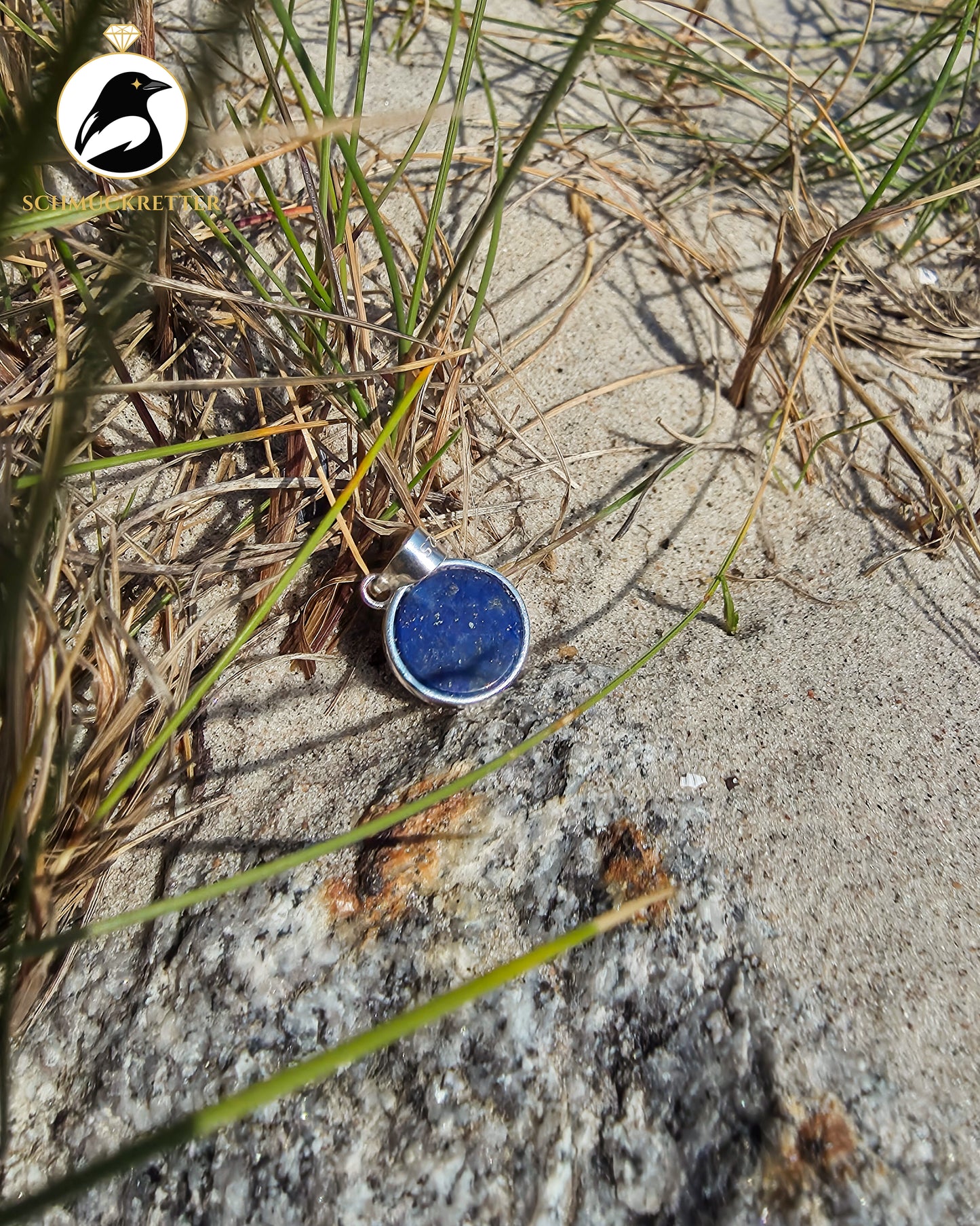 Lapislazuli Anhänger gefasst in 925 Silber