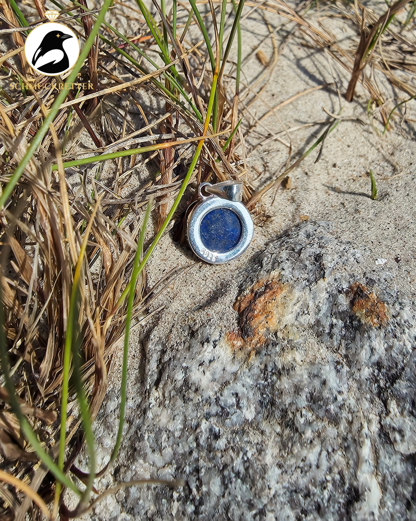 Lapislazuli Anhänger gefasst in 925 Silber