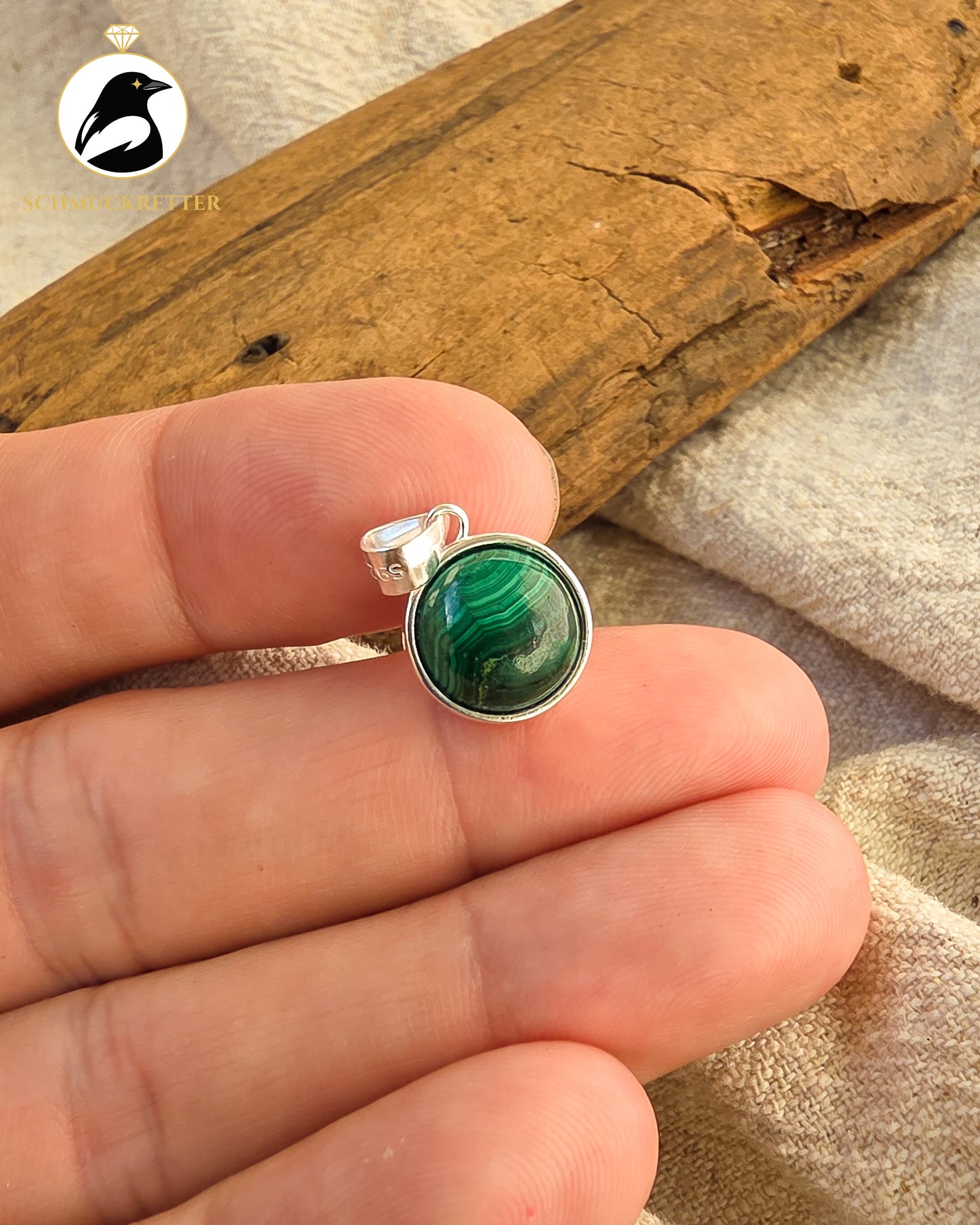 Malachit-Anhänger aus 925 Silber