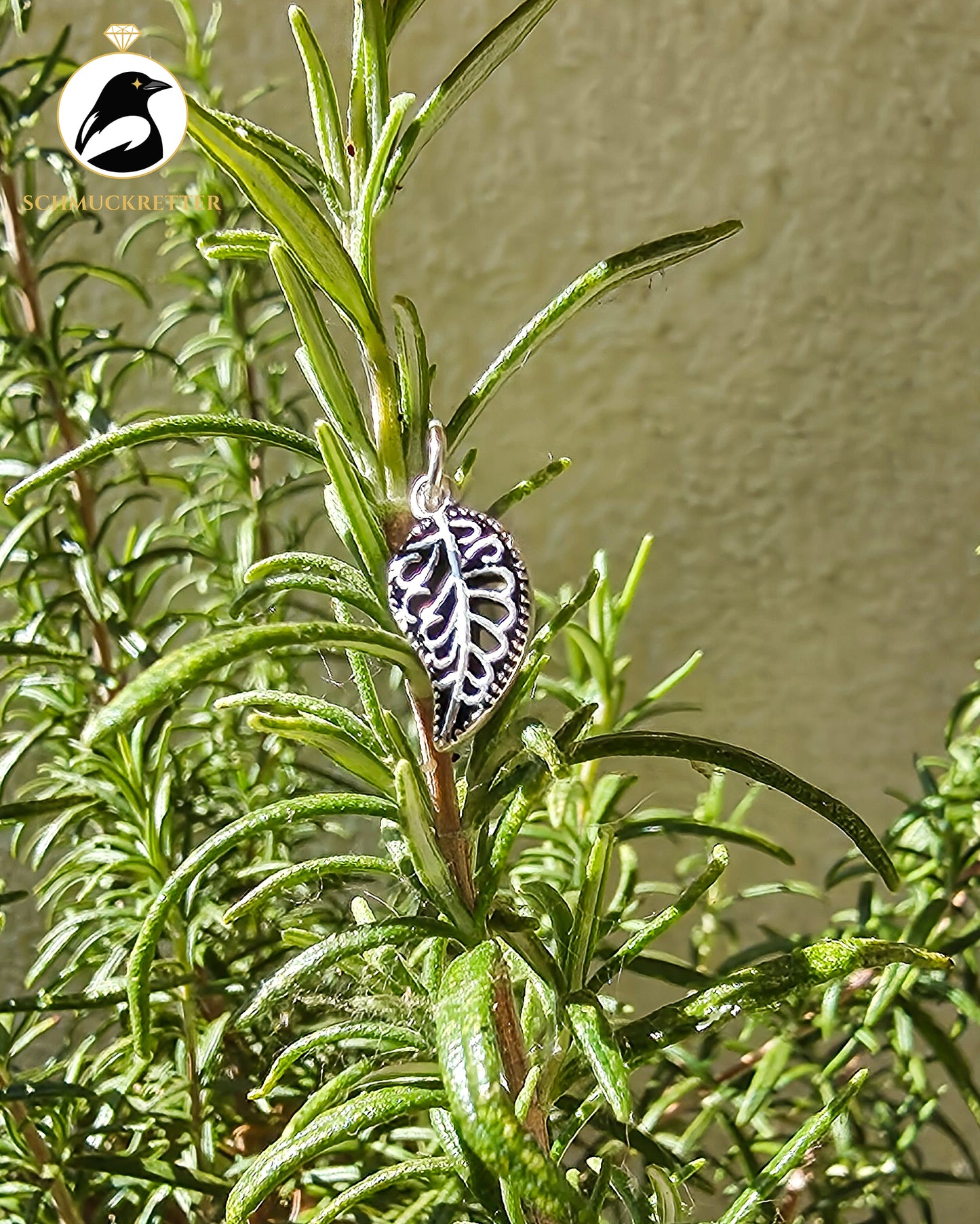 Anhänger Blatt aus 925 Silber