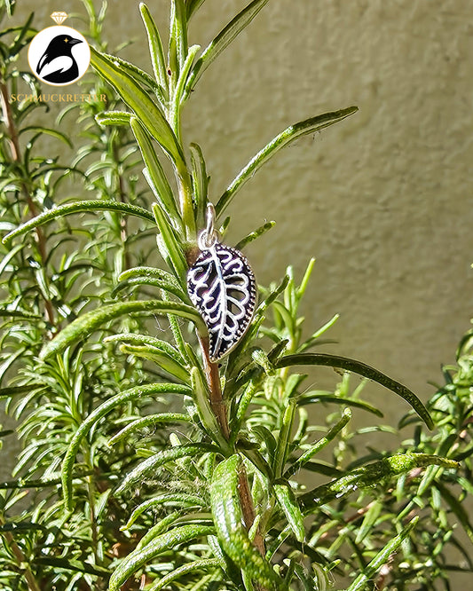 Anhänger Blatt aus 925 Silber