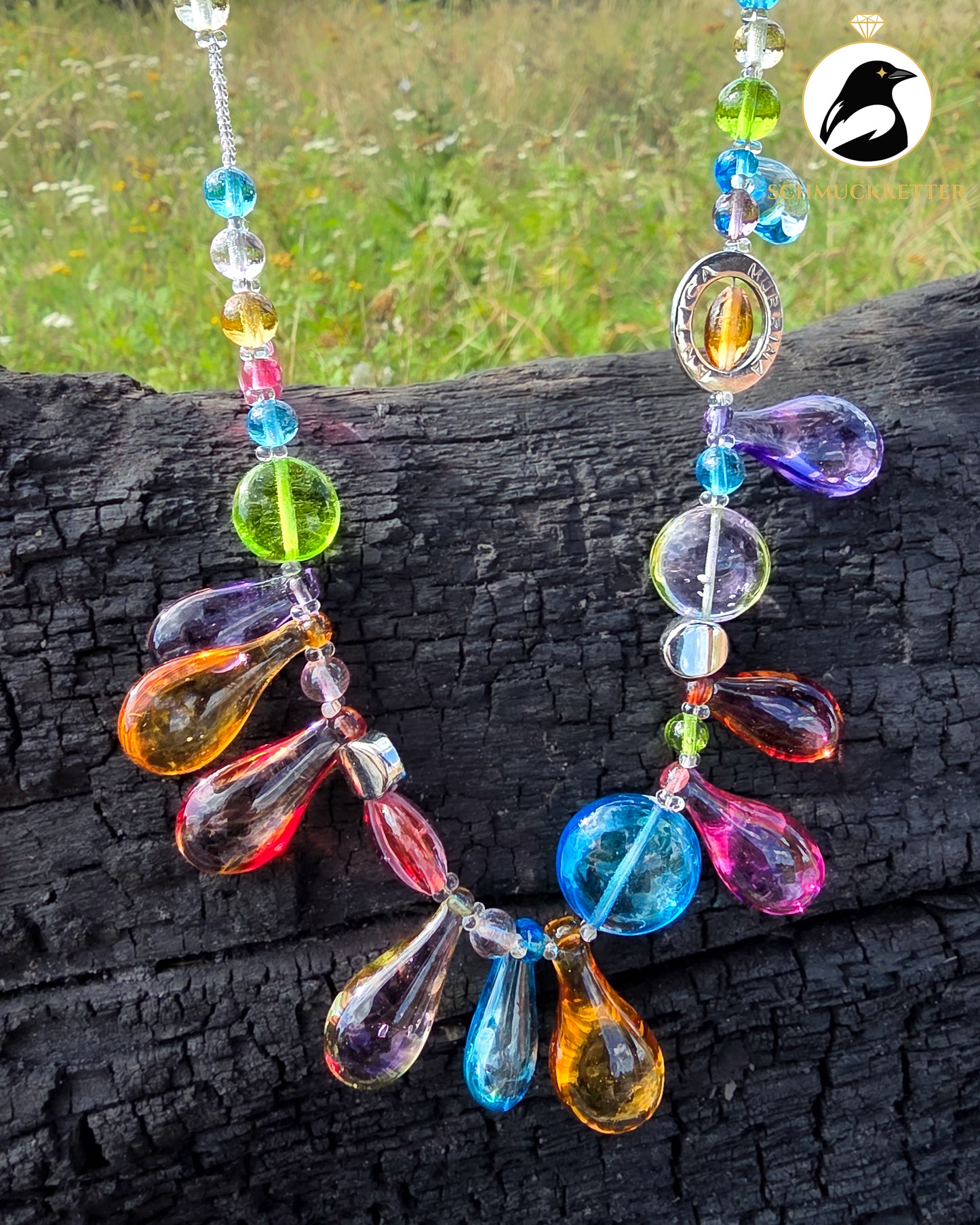 Farbentanz - Muranoglas Collier von Antica Murrina