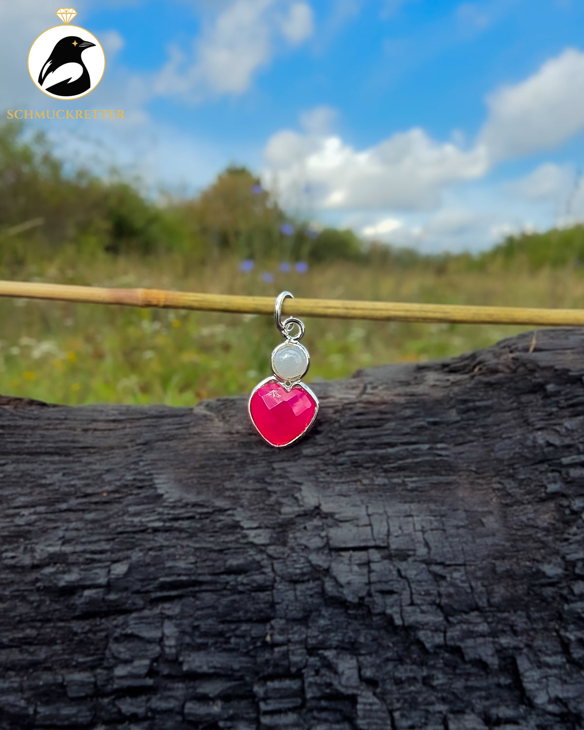 Schatzkette│5x Edelstein Anhänger│925 Silber Kette