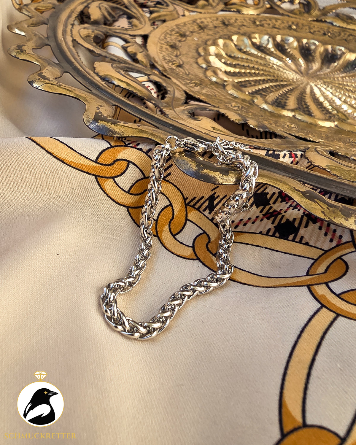 Palmblatt Armband aus Edelstahl