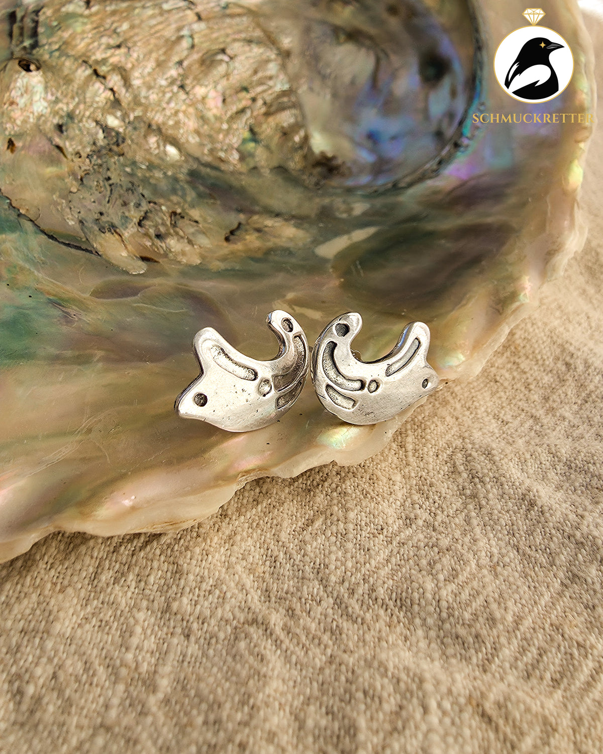 925 Silber Ohrstecker – Taxco-Stil, präkolumbianisches Vogelmotiv