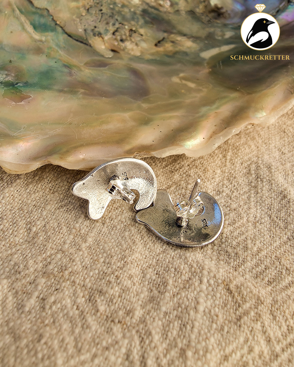 925 Silber Ohrstecker – Taxco-Stil, präkolumbianisches Vogelmotiv