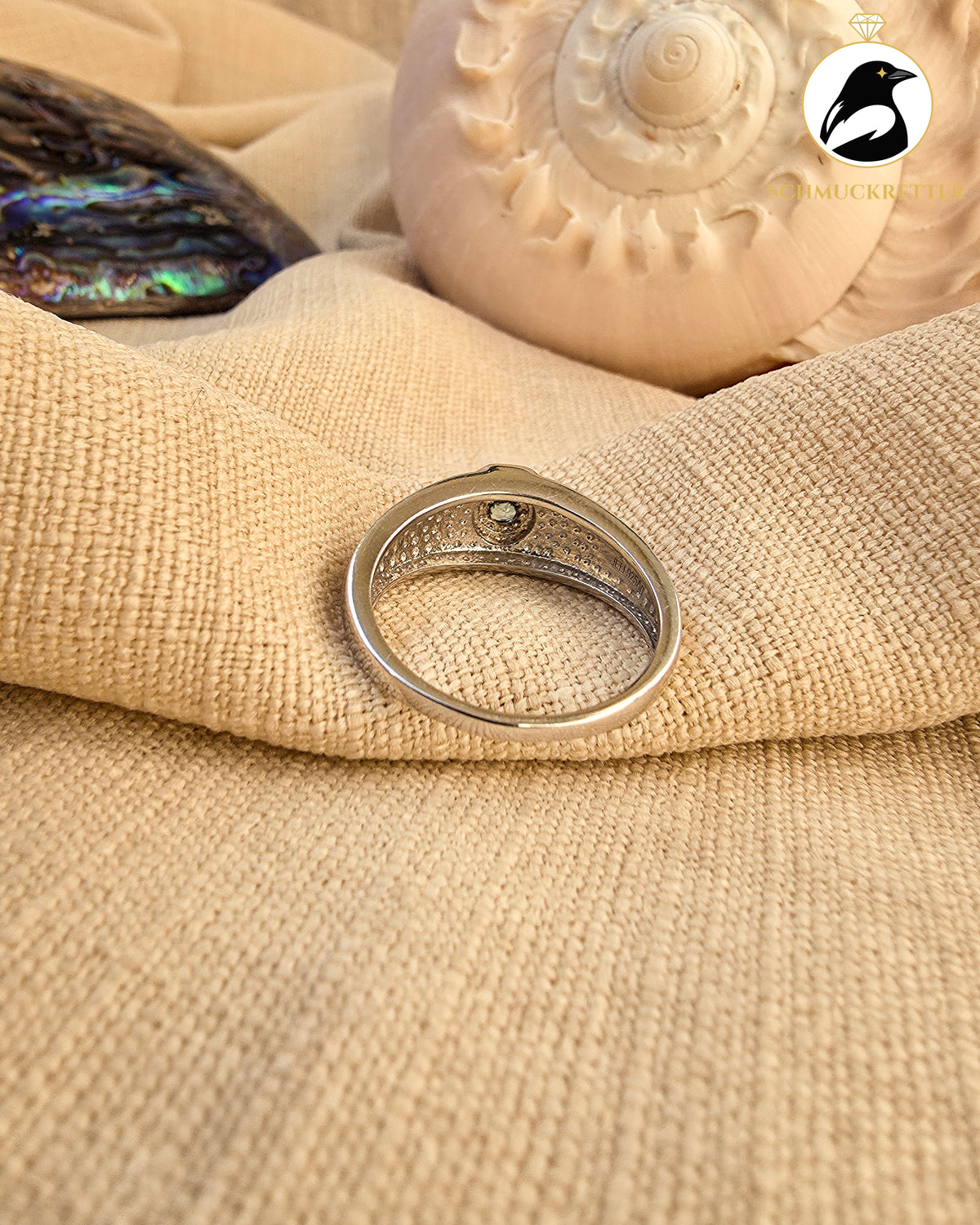 Ring aus 925 Silber mit blauem Zirkon - Juwelo, Gr. 63, SALE