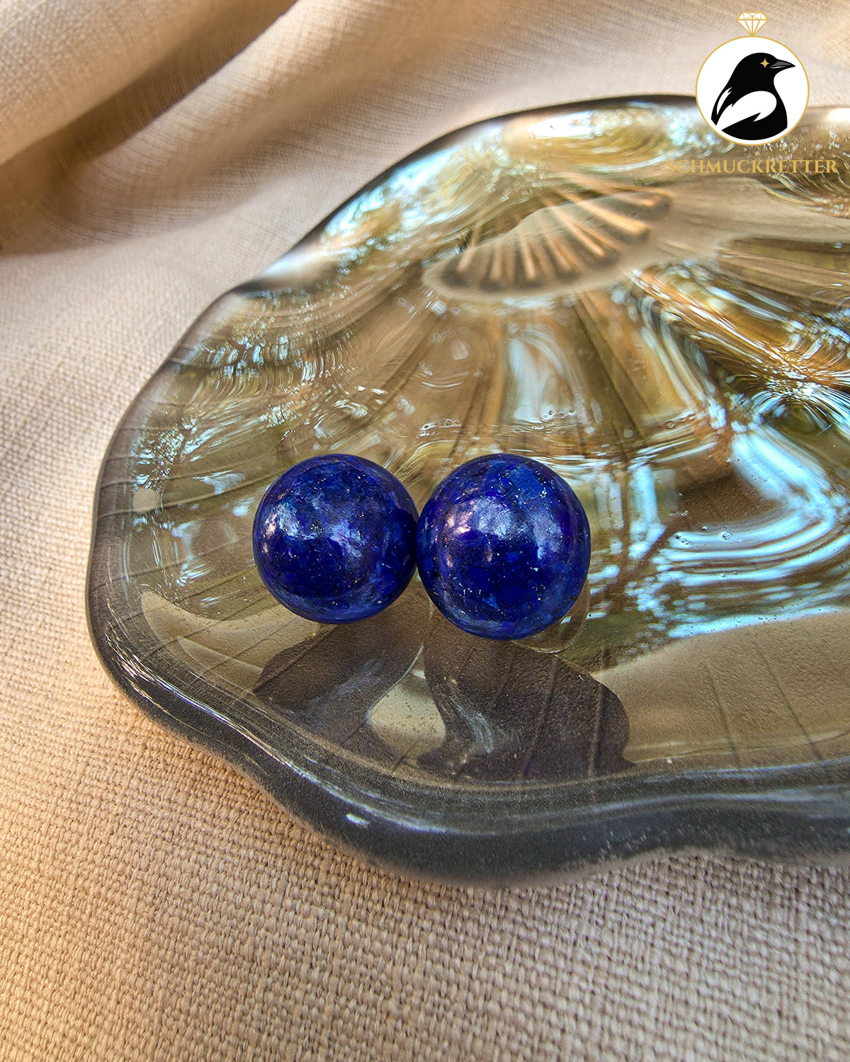 Lapislazuli Ohrclips 925 Silber