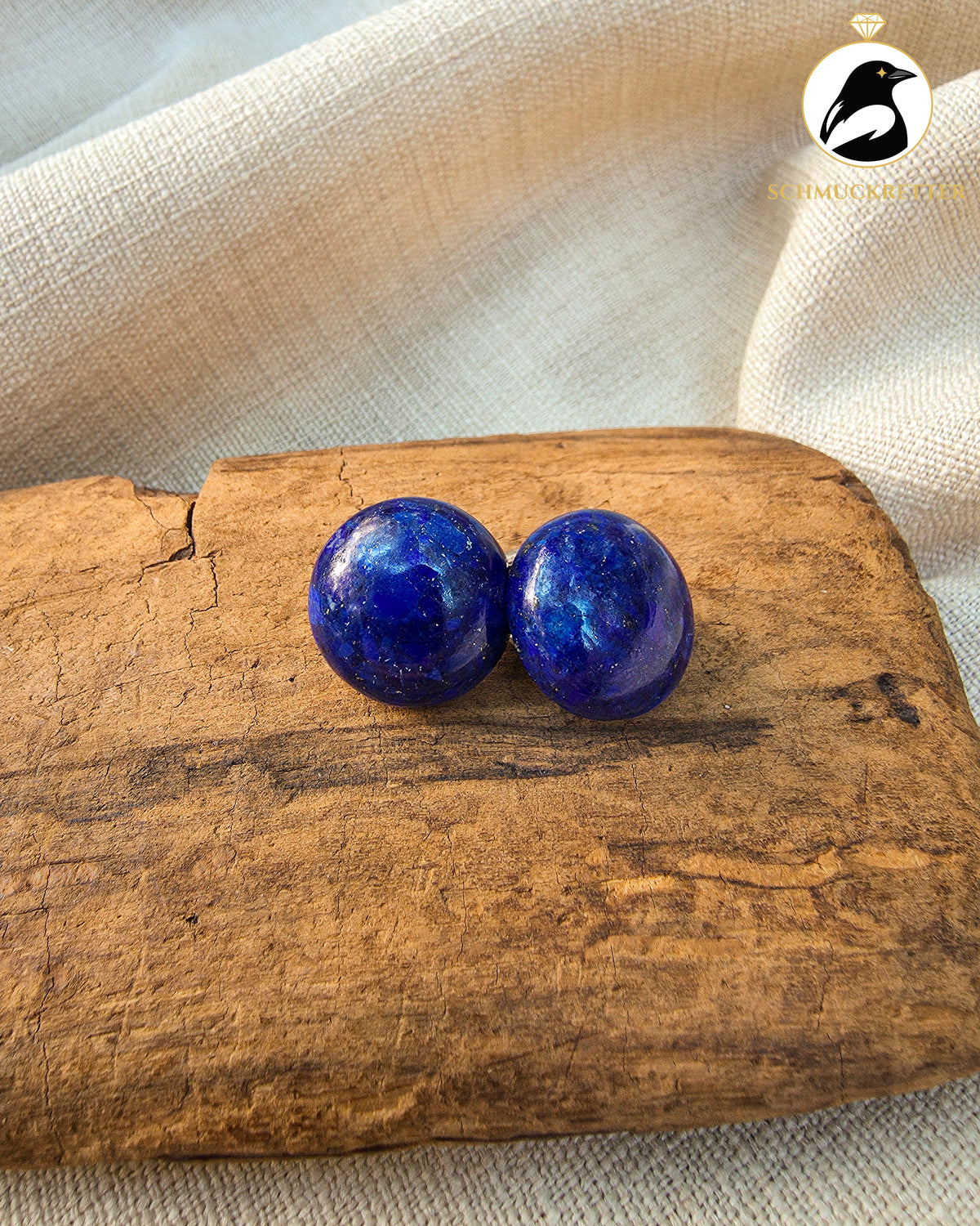 Lapislazuli Ohrclips 925 Silber