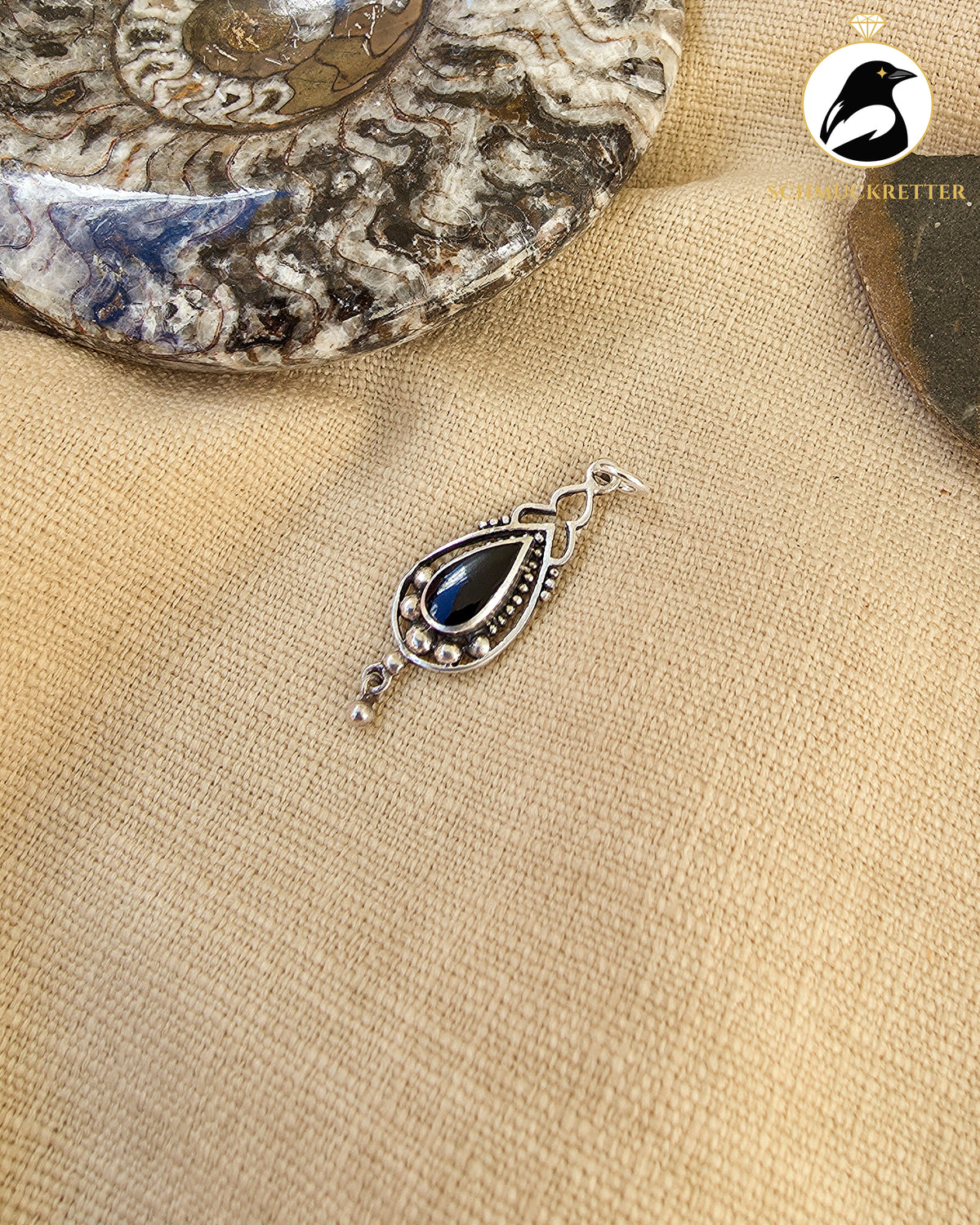 925 Silber Anhänger mit Onyx