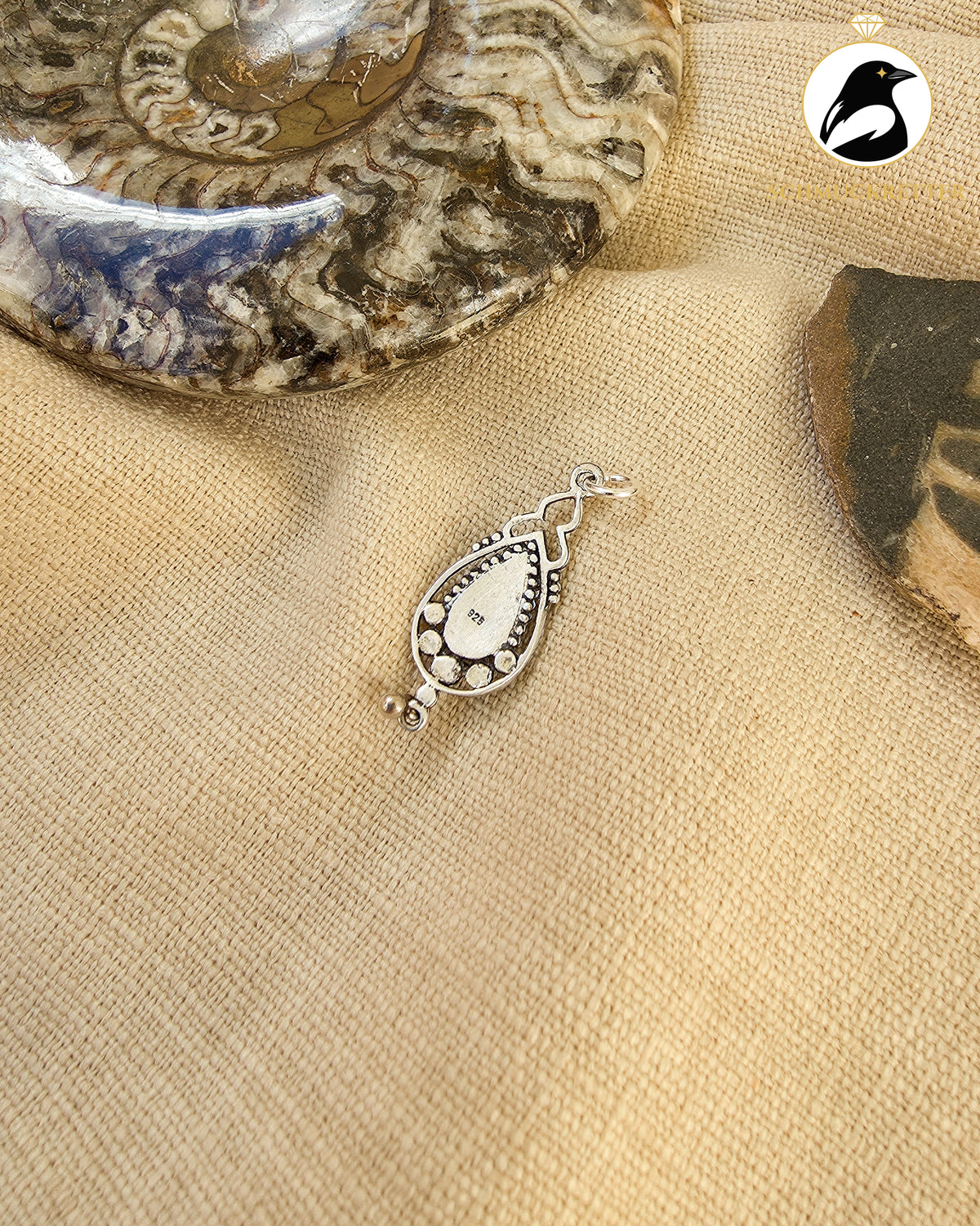 925 Silber Anhänger mit Onyx