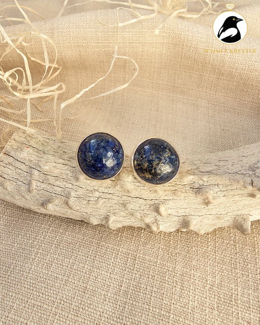 Große Lapislazuli-Ohrstecker aus 925 Silber – Handarbeit aus Lateinamerika, SALE