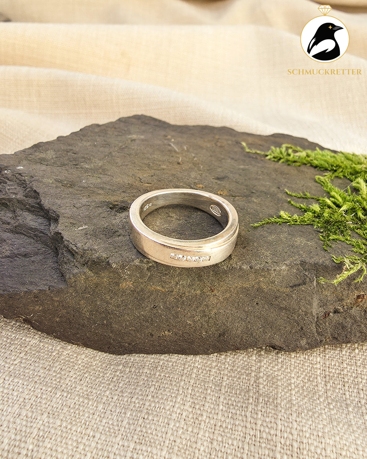 FOSSIL Ring aus 925 Silber mit Zirkonia, Gr. 56, SALE
