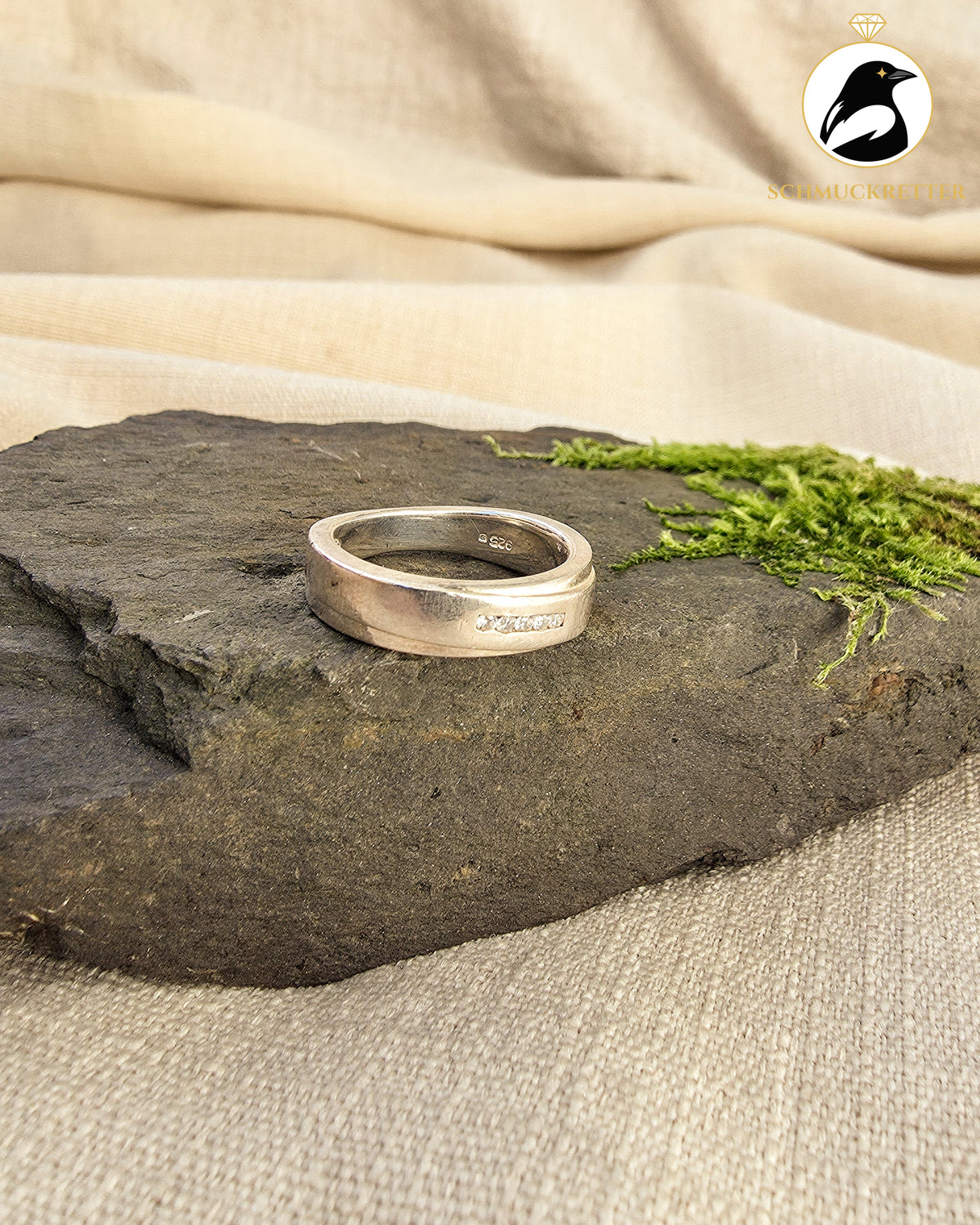 FOSSIL Ring aus 925 Silber mit Zirkonia, Gr. 56, SALE