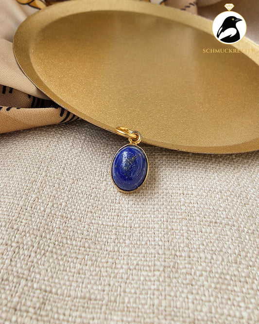 Lapislazuli-Anhänger in vergoldetem 925 Silber