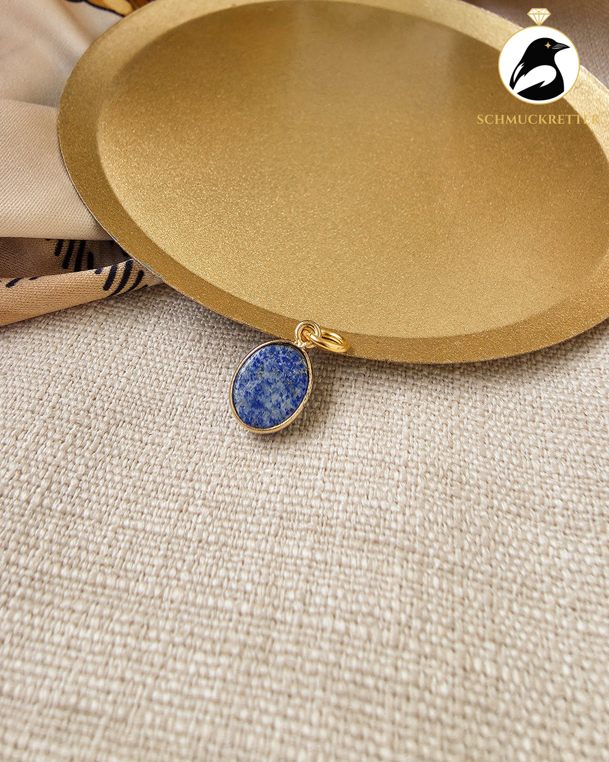 Lapislazuli-Anhänger in vergoldetem 925 Silber