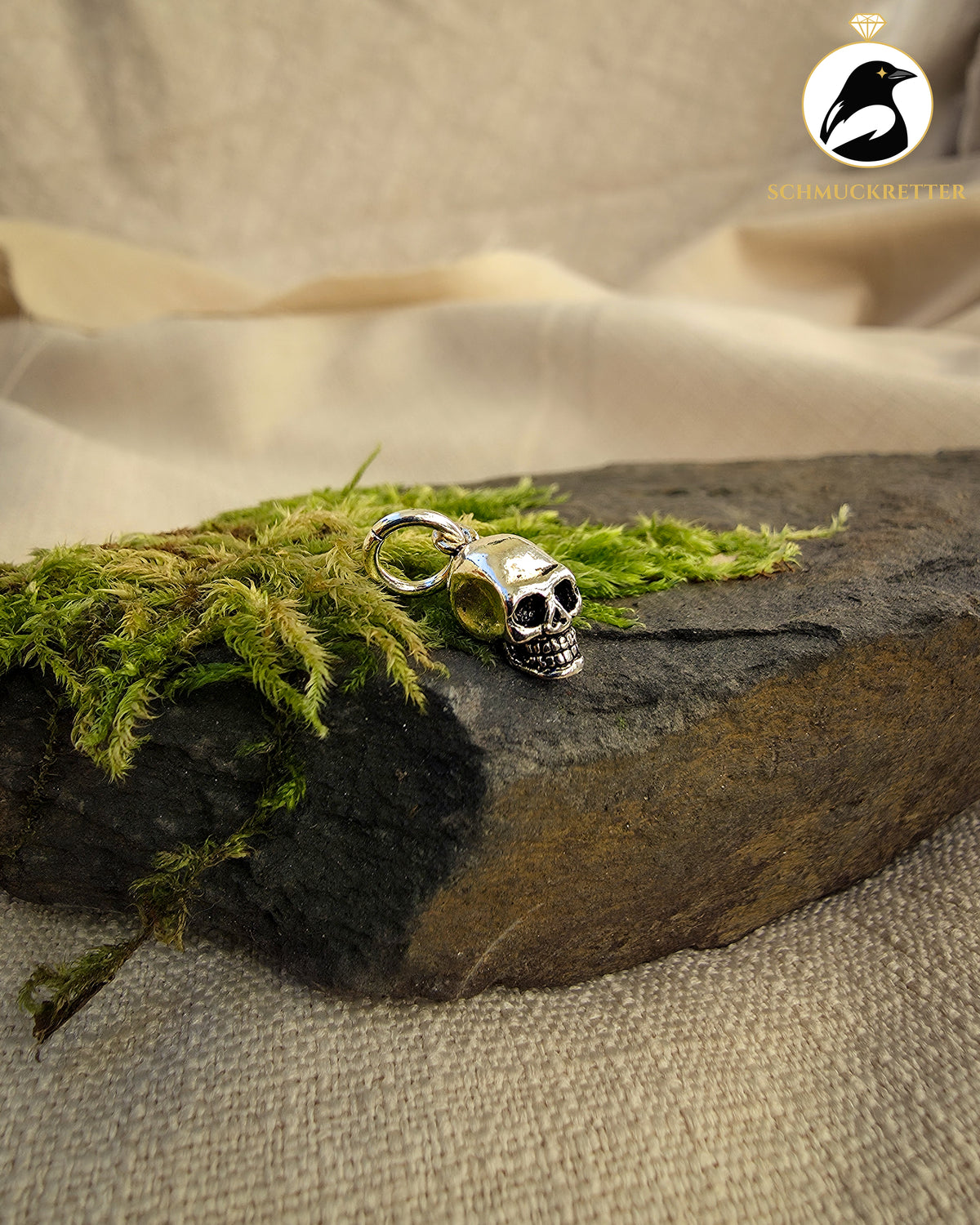 Anhänger Totenkopf aus 925 Silber