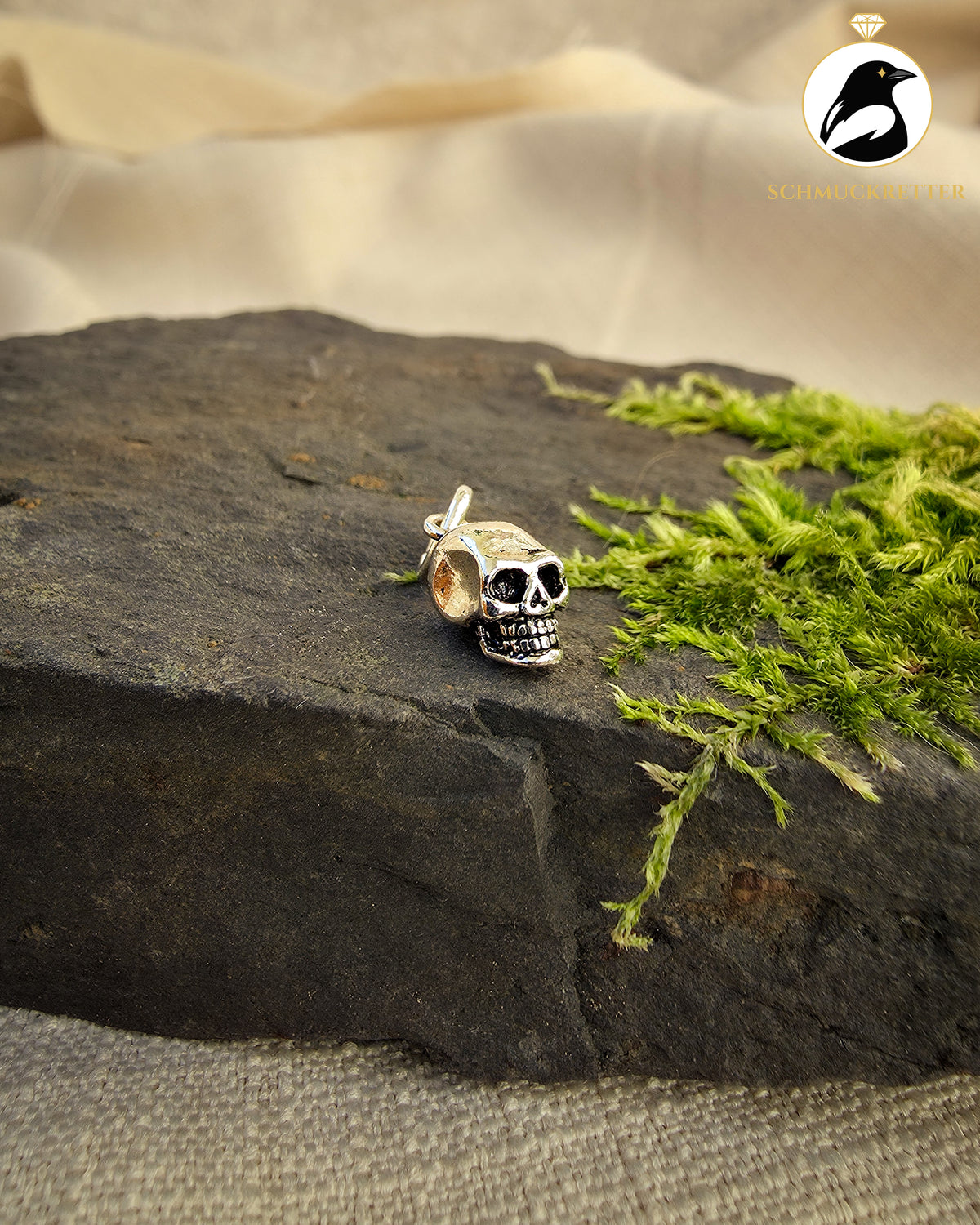 Anhänger Totenkopf aus 925 Silber