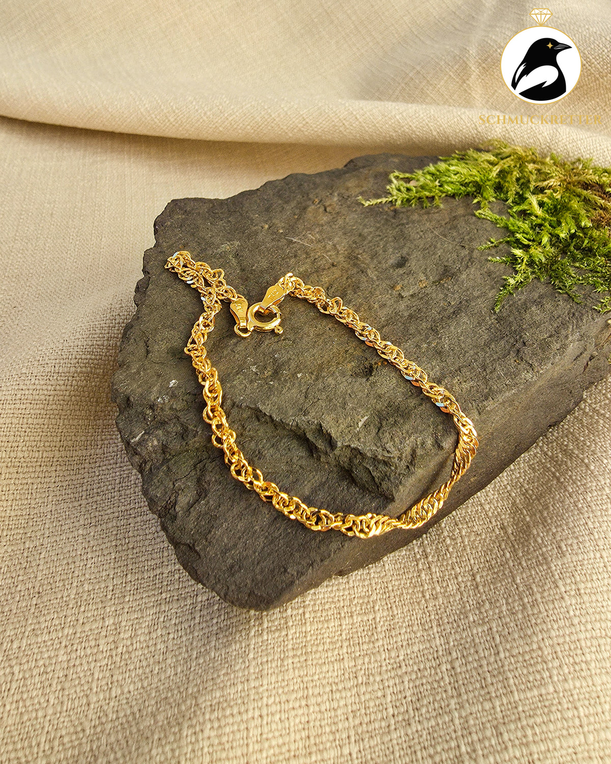 Singapurarmband von Milor – 925 Silber vergoldet