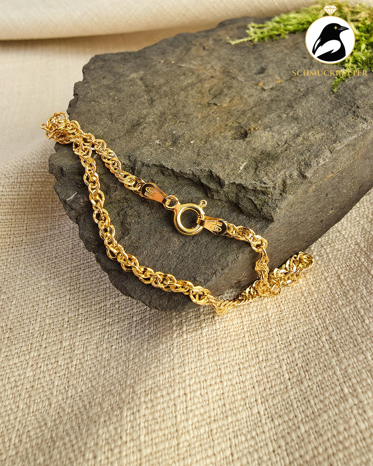 Singapurarmband von Milor – 925 Silber vergoldet