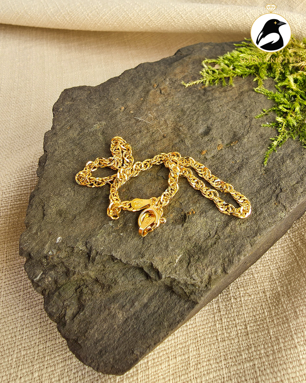 Singapurarmband von Milor – 925 Silber vergoldet