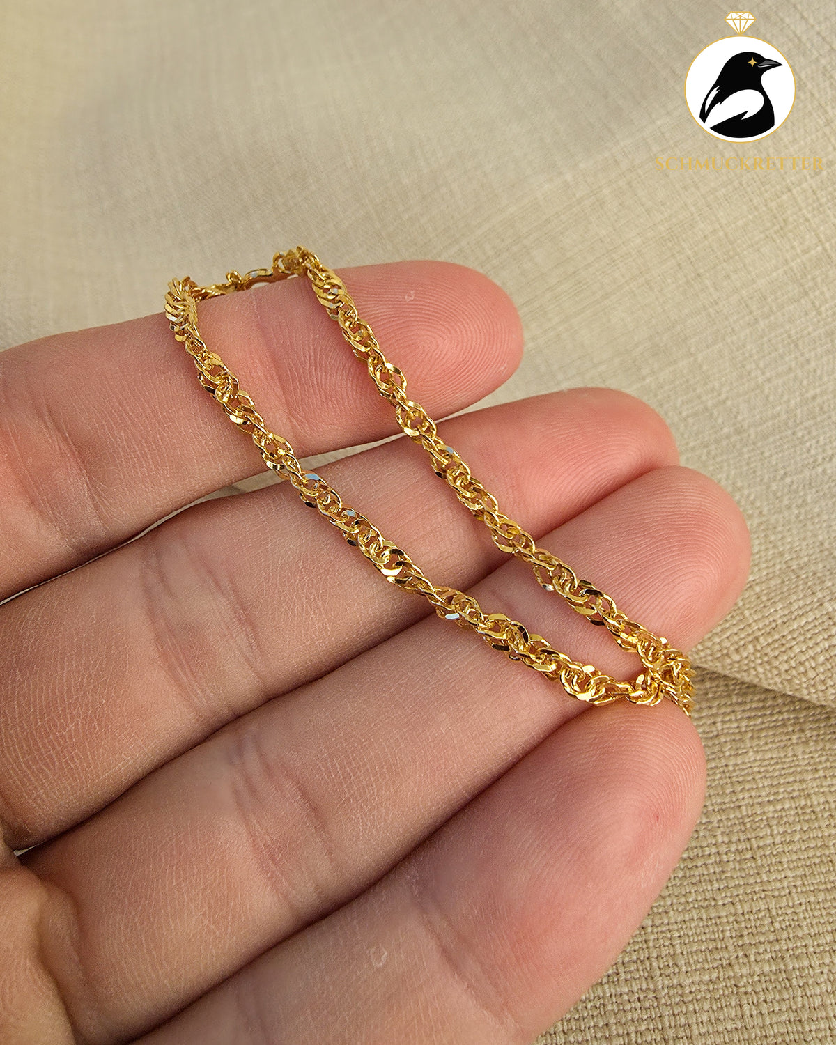 Singapurarmband von Milor – 925 Silber vergoldet