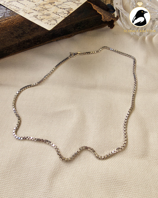 Breite Venezianerkette aus 925 Silber, 39cm