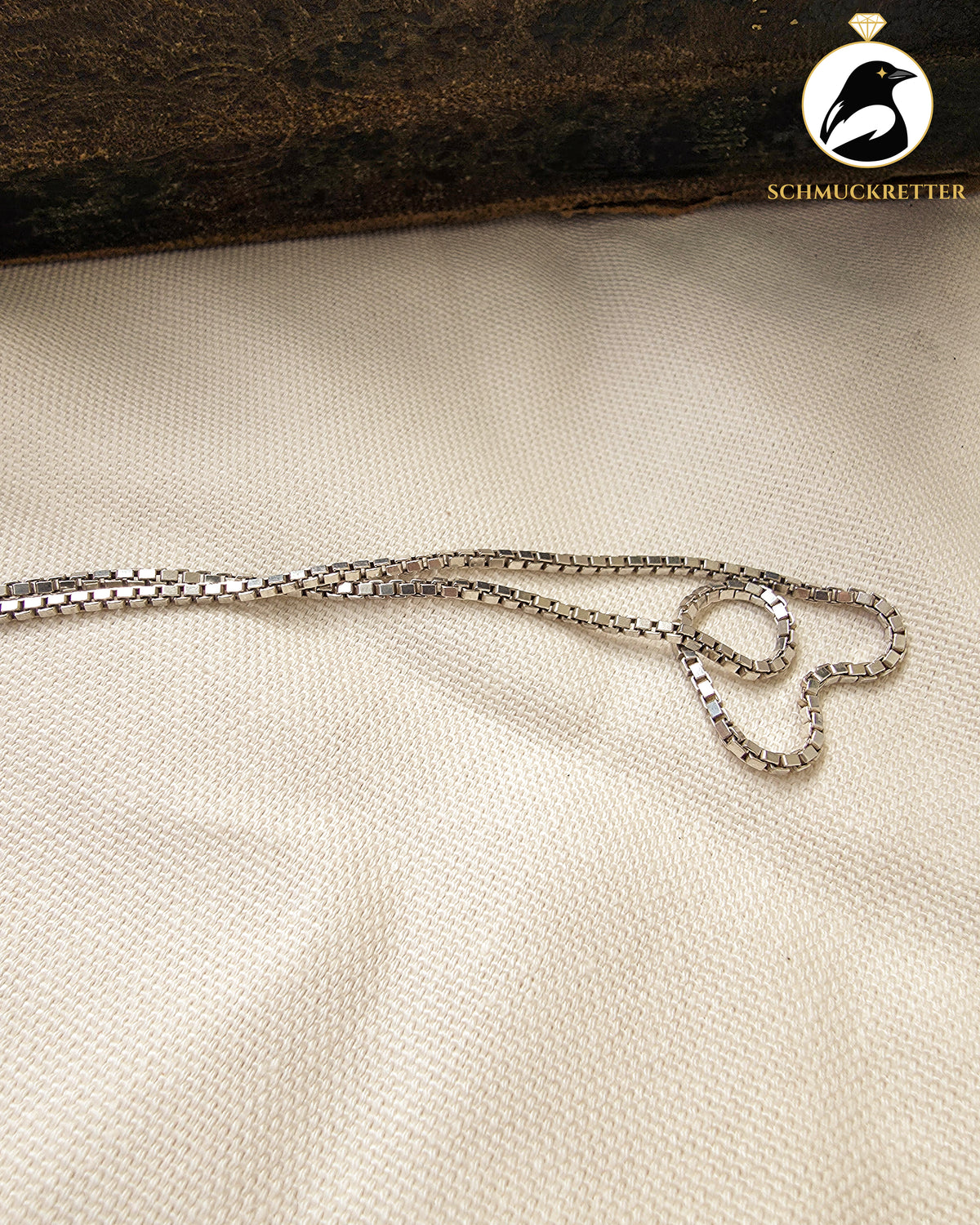 Breite Venezianerkette aus 925 Silber, 39cm
