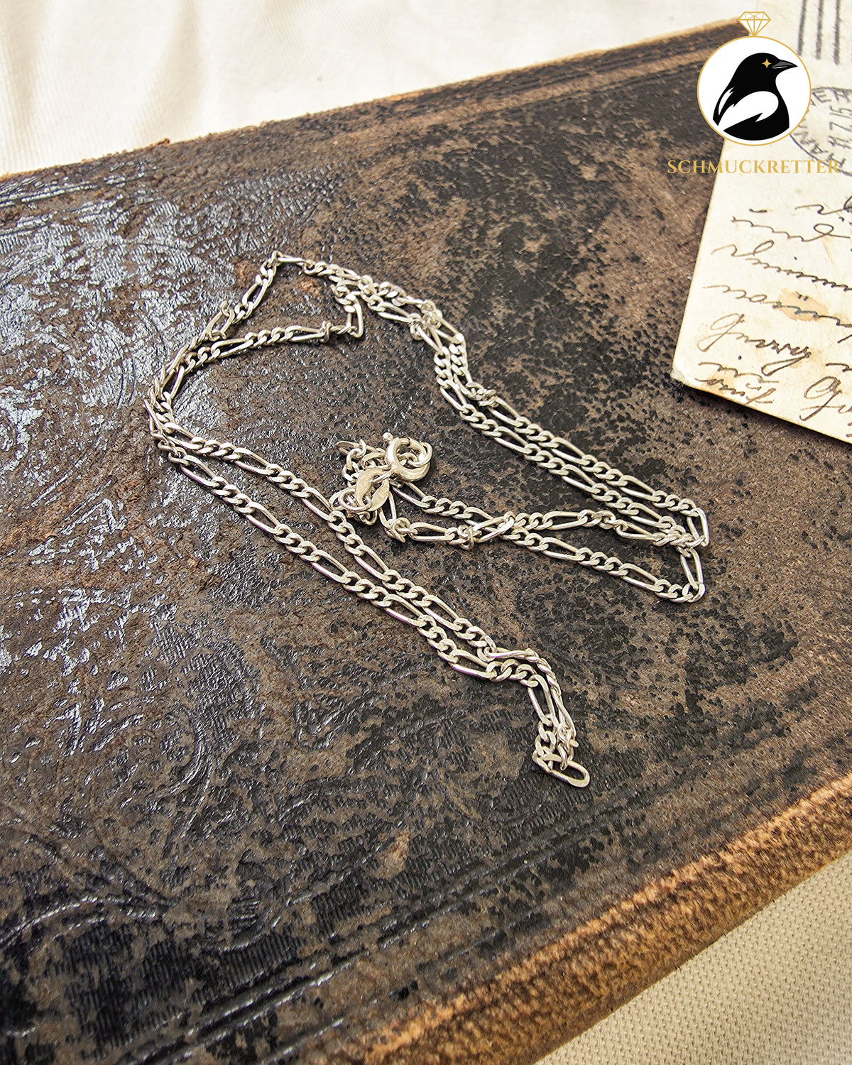 Figarokette aus 925 Silber, 50cm
