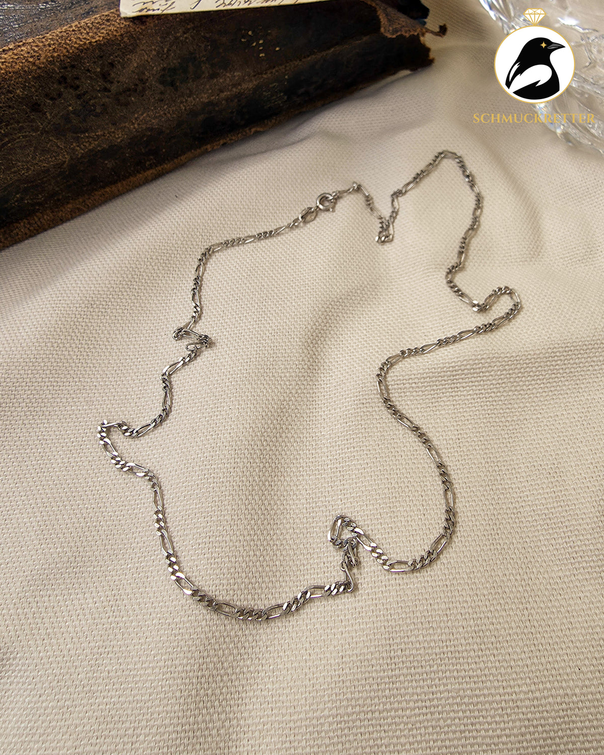Figarokette aus 925 Silber, 50cm