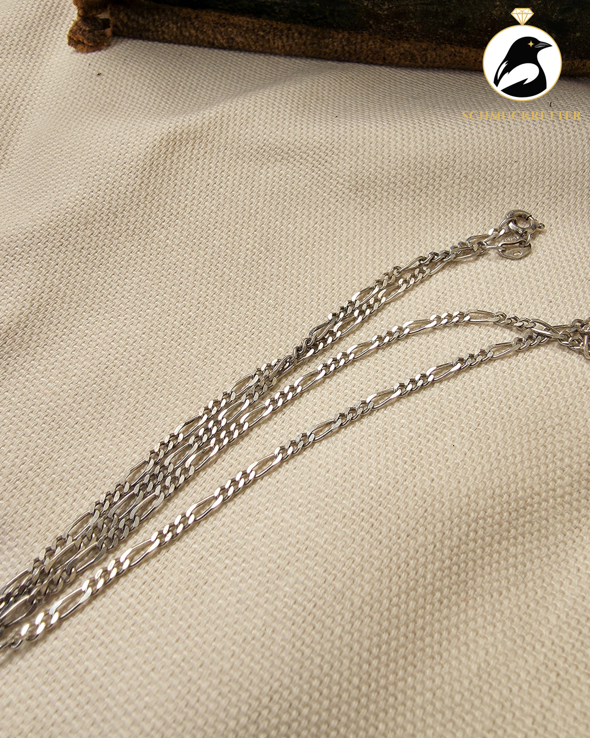 Figarokette aus 925 Silber, 50cm