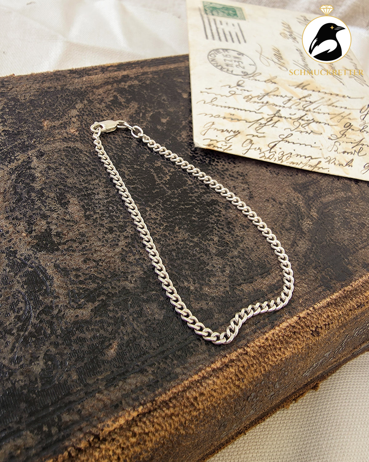 Panzerarmband aus 925 Silber, 19cm